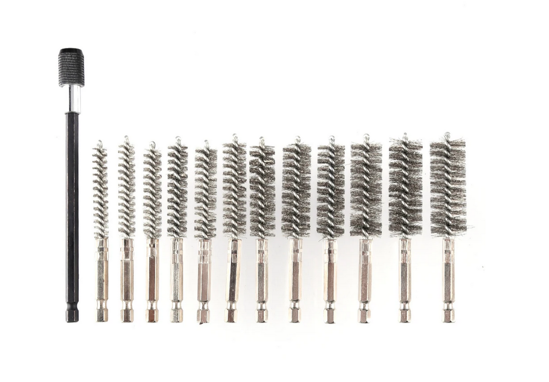 12PCS STEEL POLISHING WIRE BRUSH KIT PAINT RUST REMOVER GRINDING TOOL image 1