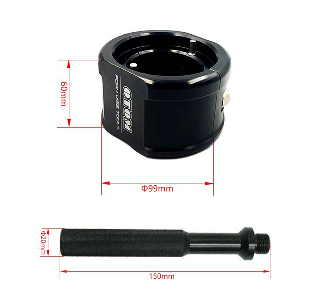 FORK VISE TOOL FRONT SHOCK ABSORBER HOLDING CLAMP - BLACK ALUMINUM BODY thumbnail 4