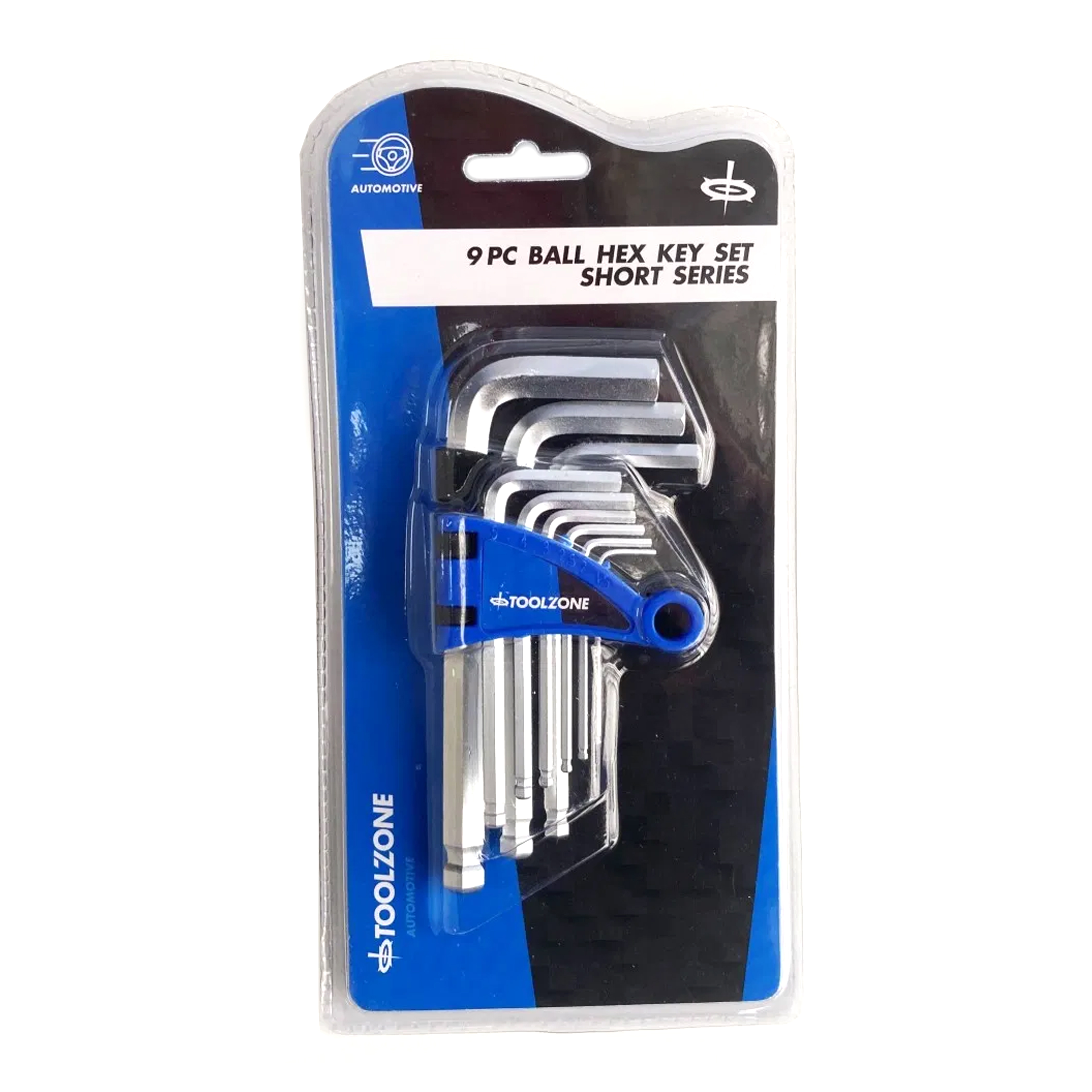 HEX KEY SET SHORT BALL END 9pc 1.5-10mm CHROME VANADIUM - TOOLZONE KDPHX013 thumbnail 3