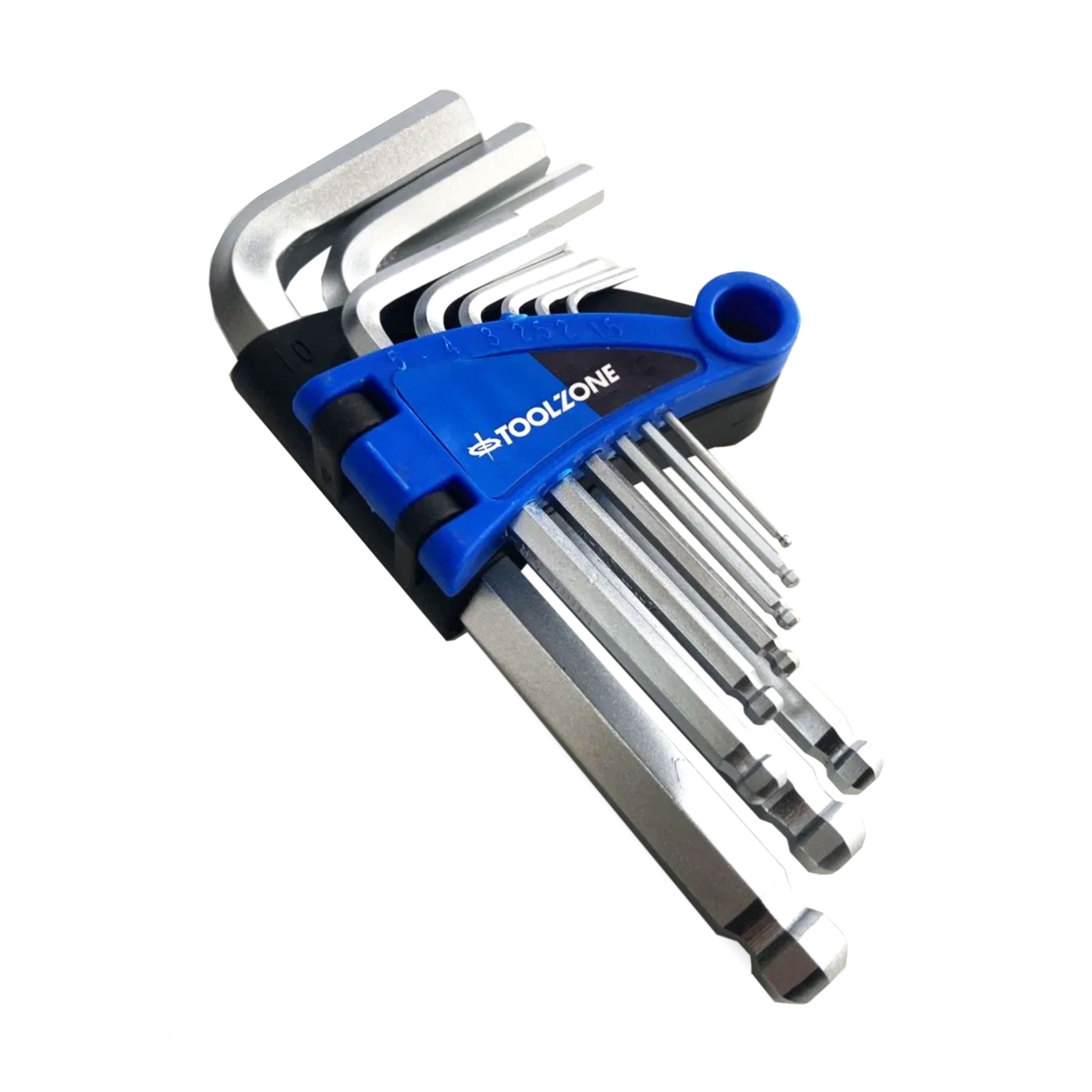 HEX KEY SET SHORT BALL END 9pc 1.5-10mm CHROME VANADIUM - TOOLZONE KDPHX013 thumbnail 2