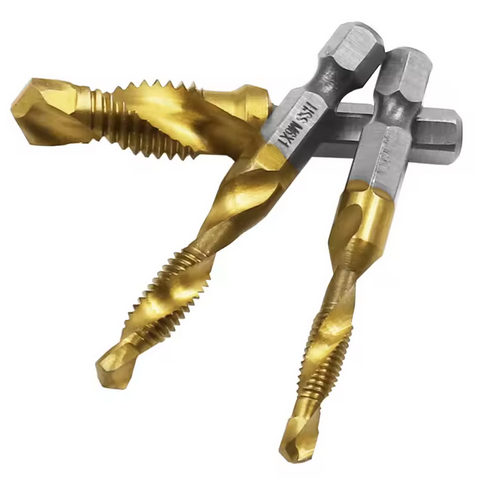 TITANIUM PLATED HSS TAP DRILL BITS 6Pcs - HIGH SPEED STEEL thumbnail 2
