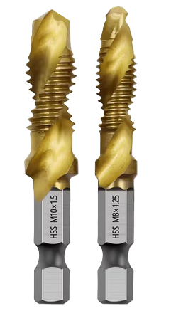 TITANIUM PLATED HSS TAP DRILL BITS 6Pcs - HIGH SPEED STEEL thumbnail 3
