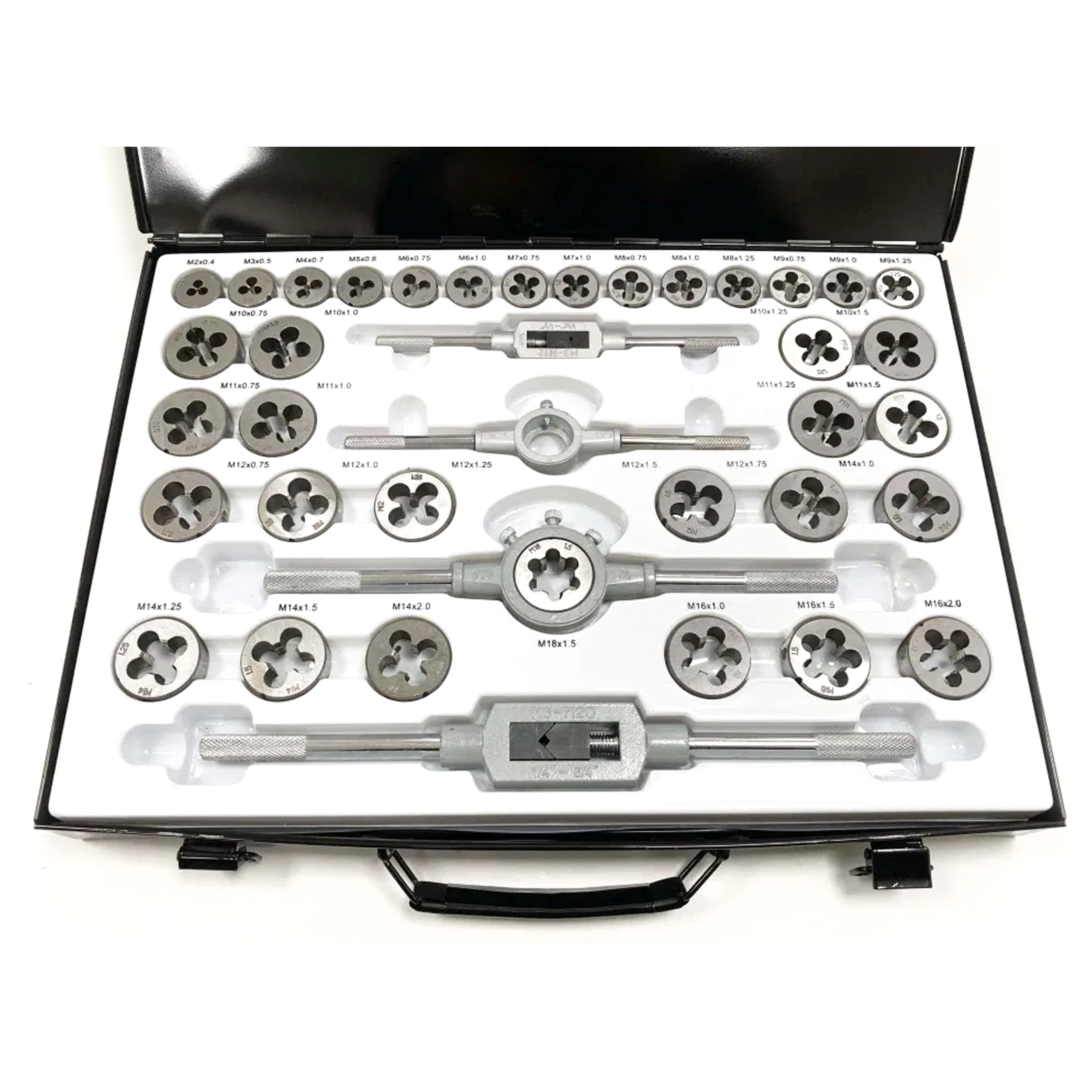 TAP AND DIE SET 110 PIECE ALLOY STEEL WITH WRENCHES - TOOLZONE KDPTP096 thumbnail 3