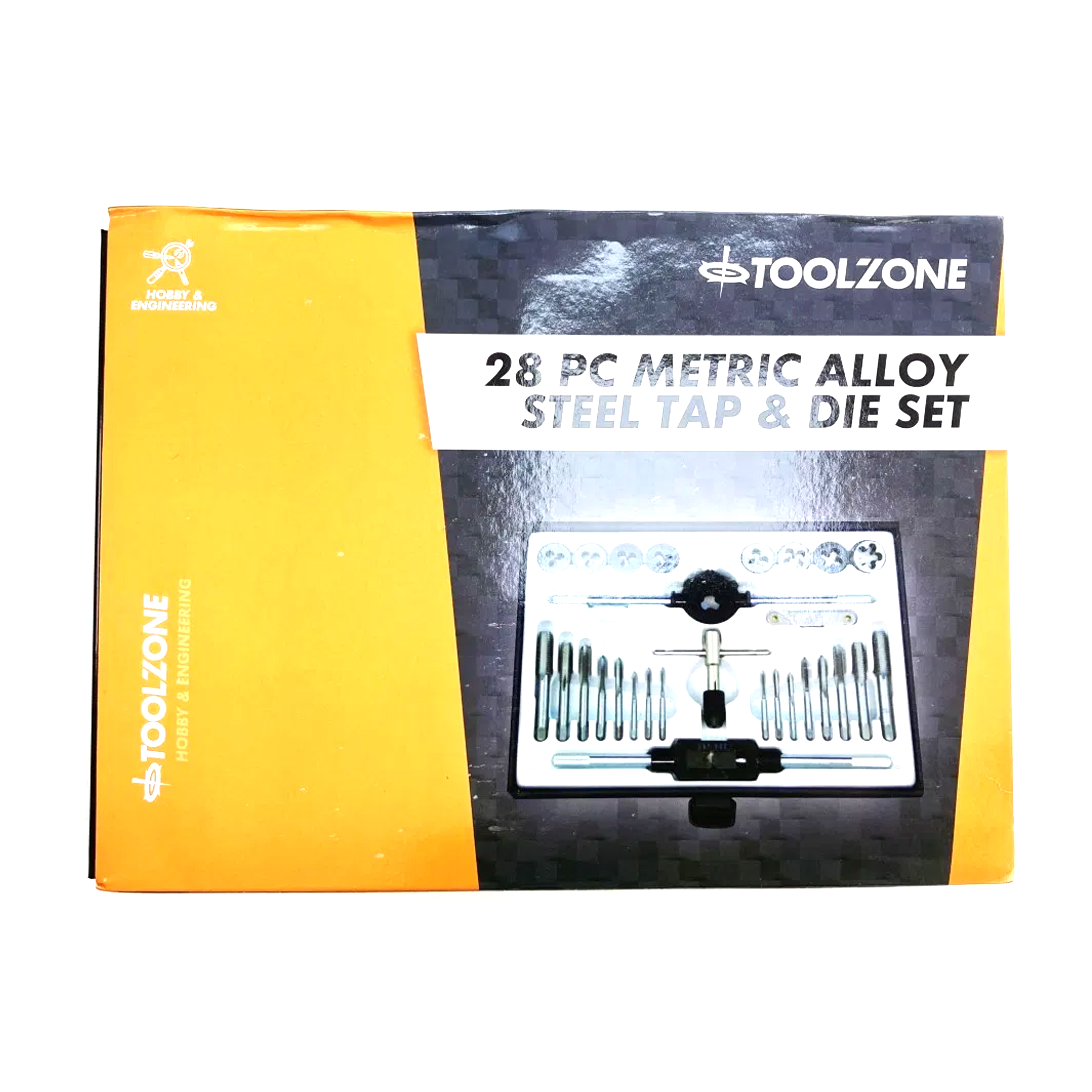 TAP AND DIE SET METRIC 28 PIECE ALLOY STEEL WITH WRENCHES - TOOLZONE KDPTP099 thumbnail 4