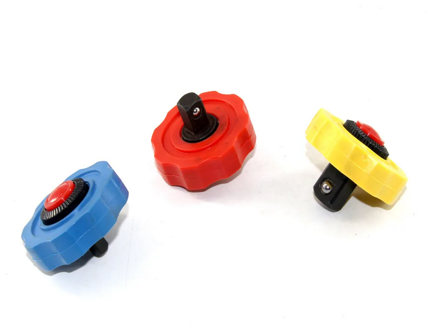 MINI PLASTIC PALM FINGER WRENCH REVERSIBLE RATCHET SOCKETS 1/4“ 3/8” 1/2” thumbnail 3