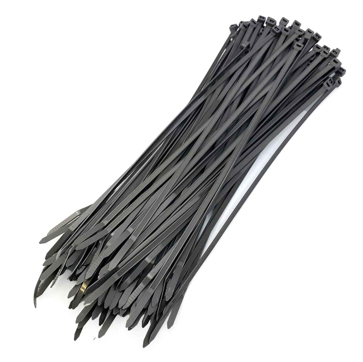 NYLON CABLE ZIP TIES - SILVER, 300mm x 4.8mm - PACK OF 100