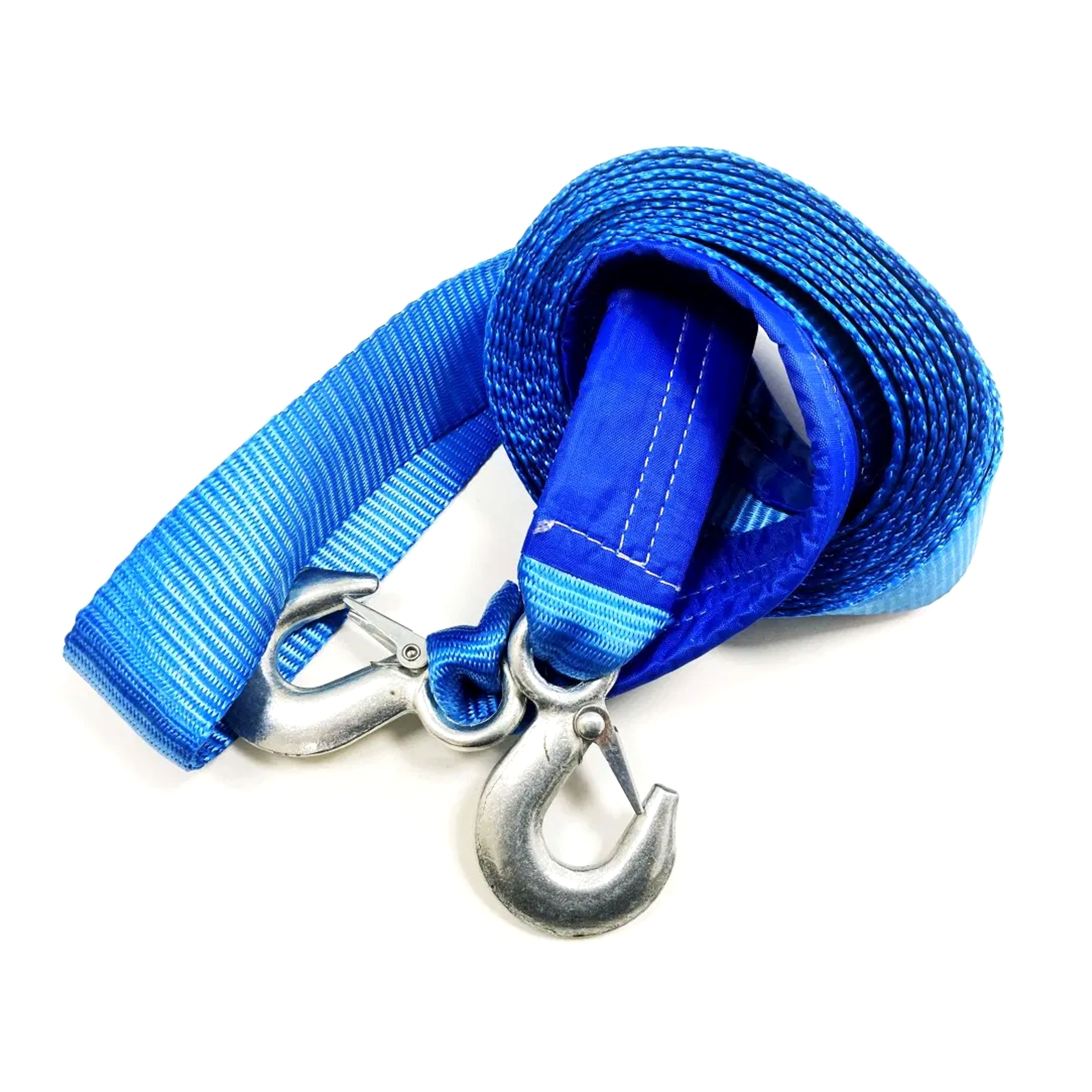TOW STRAP 2 x 6m 3tonne WITH STEEL HOOKS - TOOLZONE KDPAU322 thumbnail 2