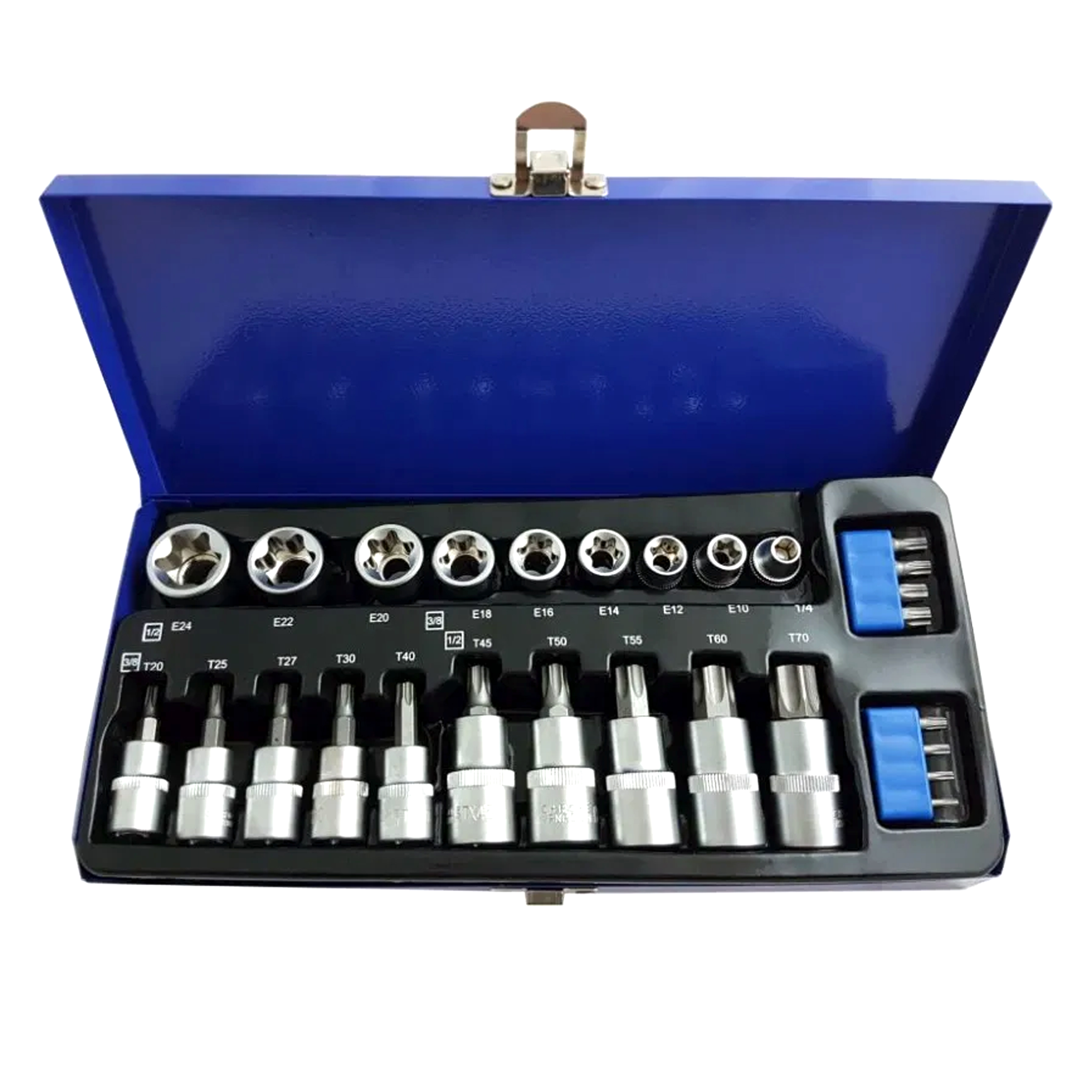 STAR BITS AND E SOCKET SET 27PC 3/8 1/2 - TOOLZONE KDPSD128 thumbnail 2