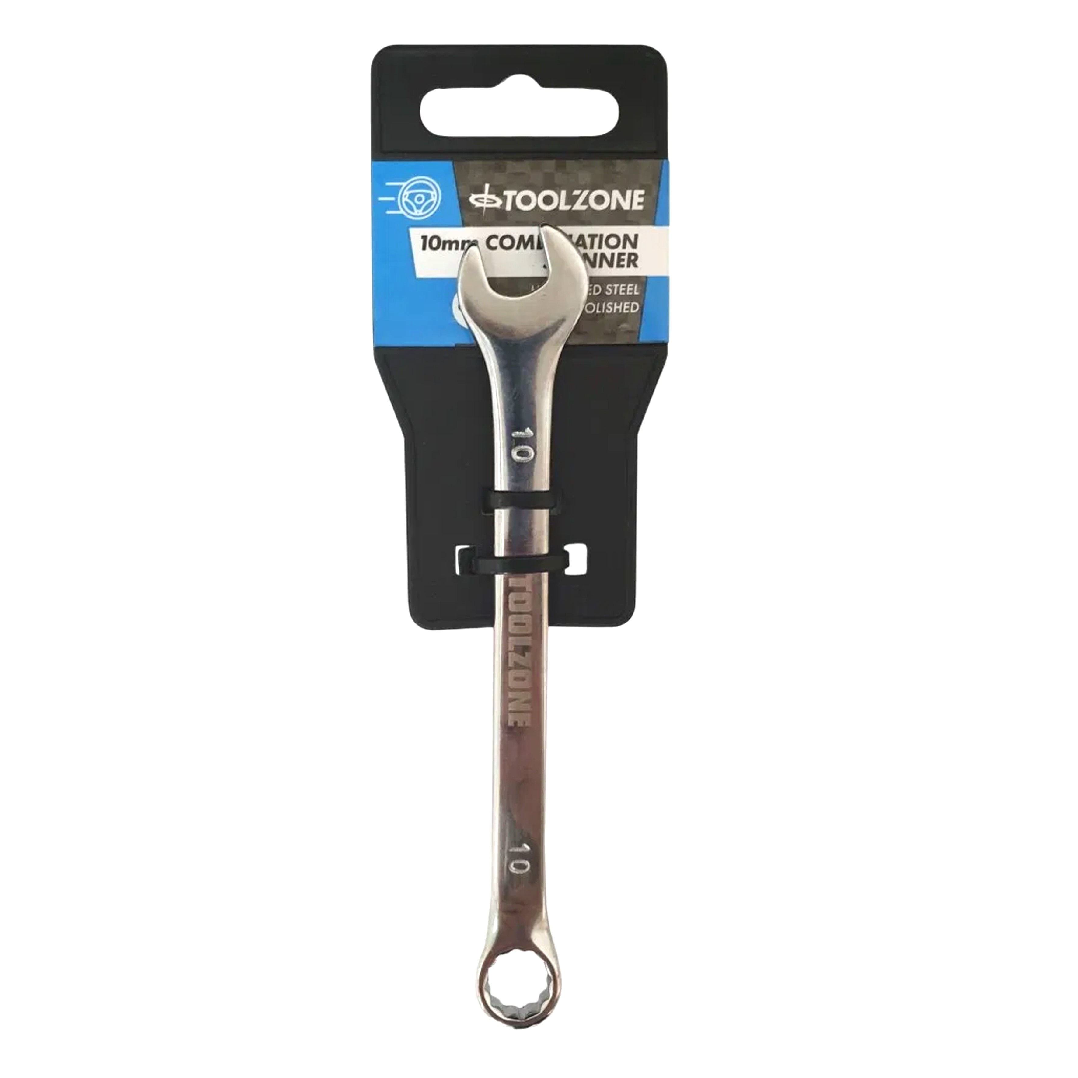 COMBINATION SPANNER 10mm POLISHED CHROME VANADIUM - TOOLZONE KDPSP113 thumbnail 2