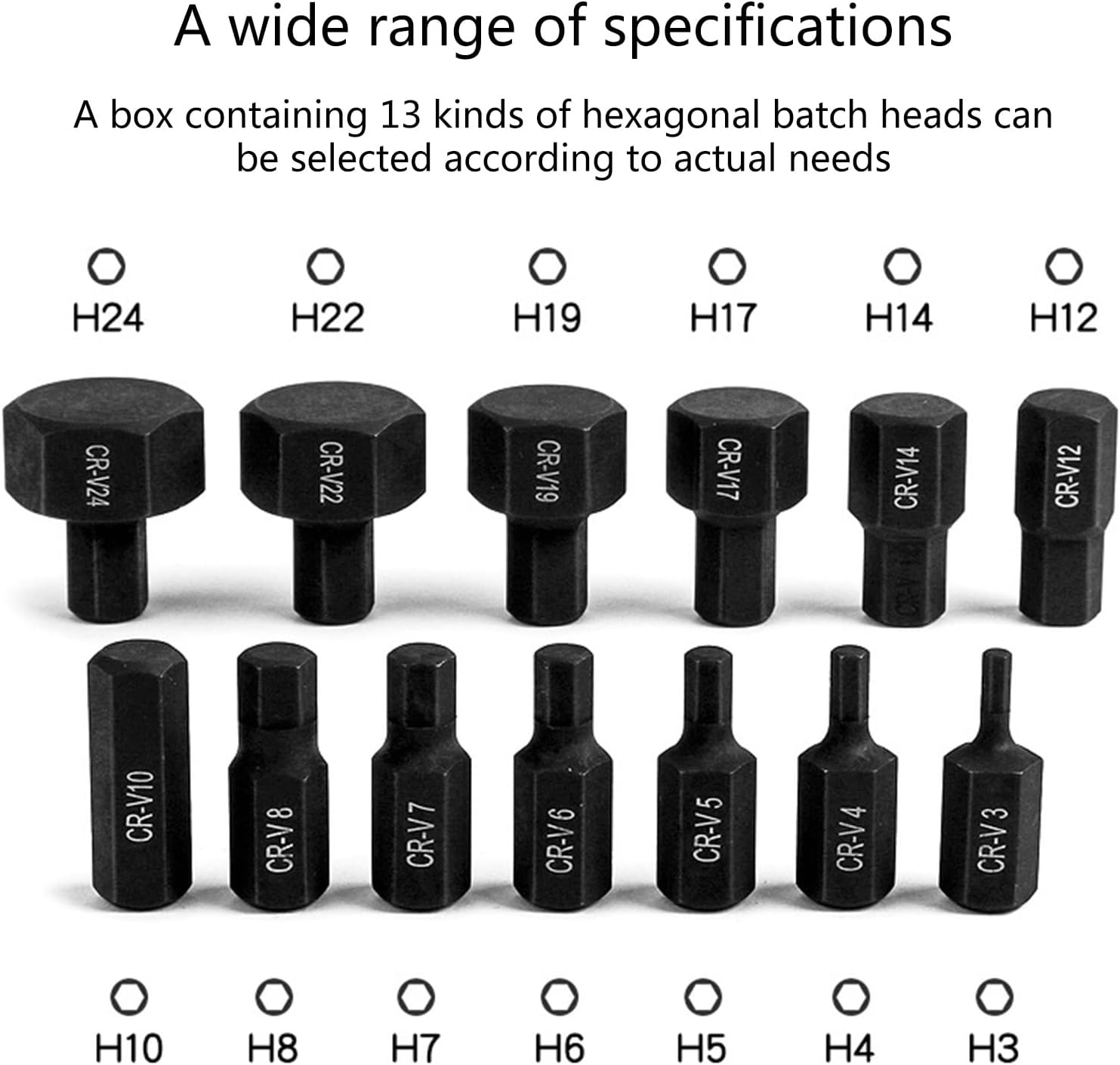 14-PIECE LOW PROFILE IMPACT SOCKET SET 1/2-INCH DRIVE ALLEN HEX WRENCH BITS thumbnail 3