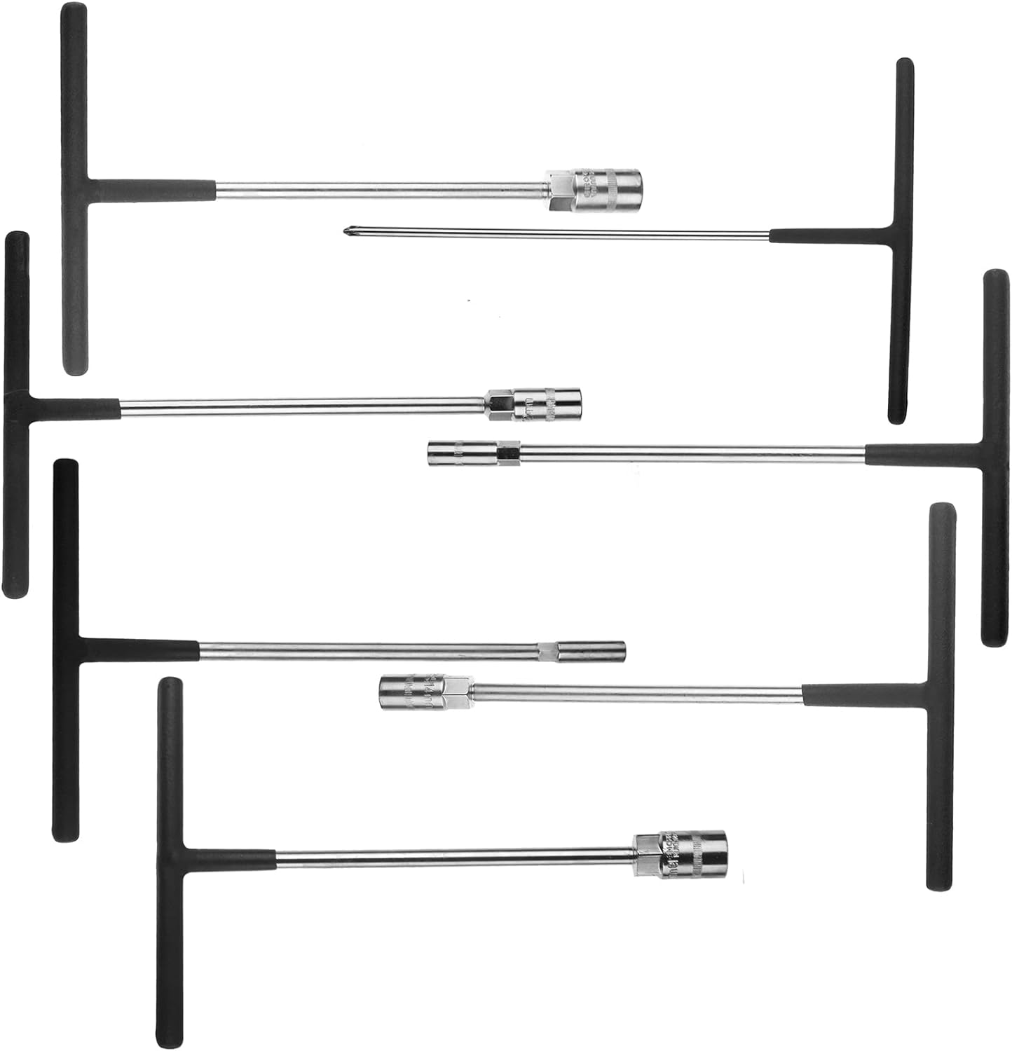 RUBBER COATED T-HANDLE SET OF 7 SOCKETS thumbnail 2