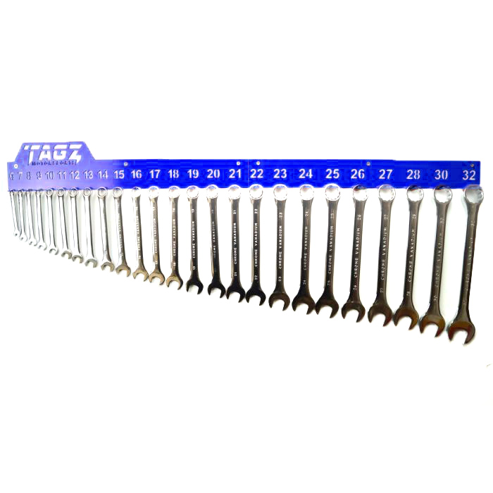TAGZ SPANNER RACK BLUE, SUIT 25 SPANNERS 6mm-32mm, SPANNER ORGANISER thumbnail 3