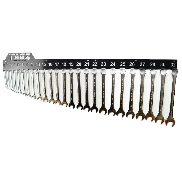TAGZ SPANNER RACK BLACK, SUIT 25 SPANNERS 6mm-32mm, SPANNER ORGANISER thumbnail 3