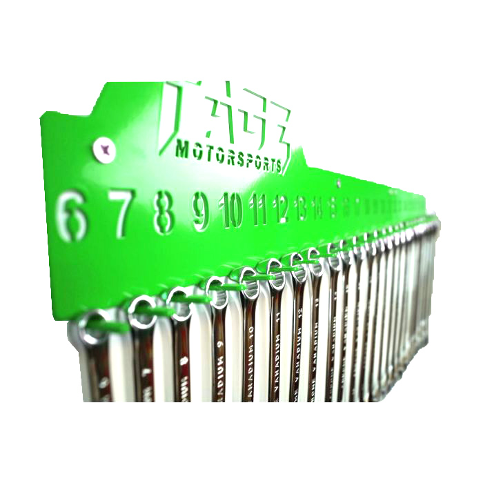 TAGZ SPANNER RACK GREEN, SUIT 25 SPANNERS 6mm-32mm, SPANNER ORGANISER thumbnail 2