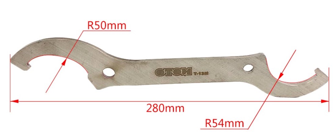 Heavy Duty Wrench Rear Shock 50mm / 54mm Stainless Steel C Spanner thumbnail 2