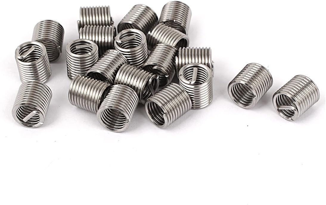 THREAD INSERTS M8 1.25mm 2D 10.6mm STAINLESS STEEL PACK OF 25 image 1