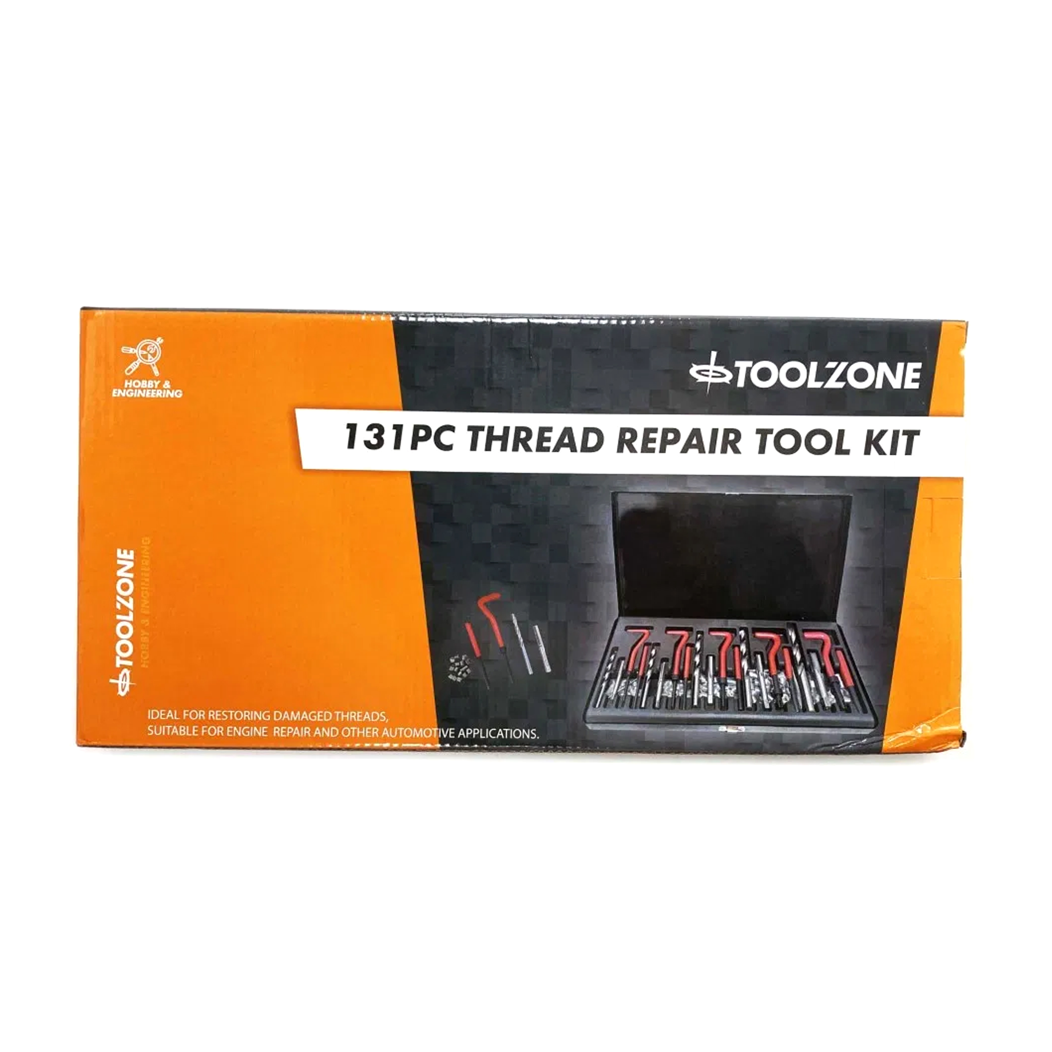 THREAD REPAIR TOOL KIT 131 PIECE M5-M12 WITH TAPS AND INSERTS - TOOLZONE KDPTP097 thumbnail 3