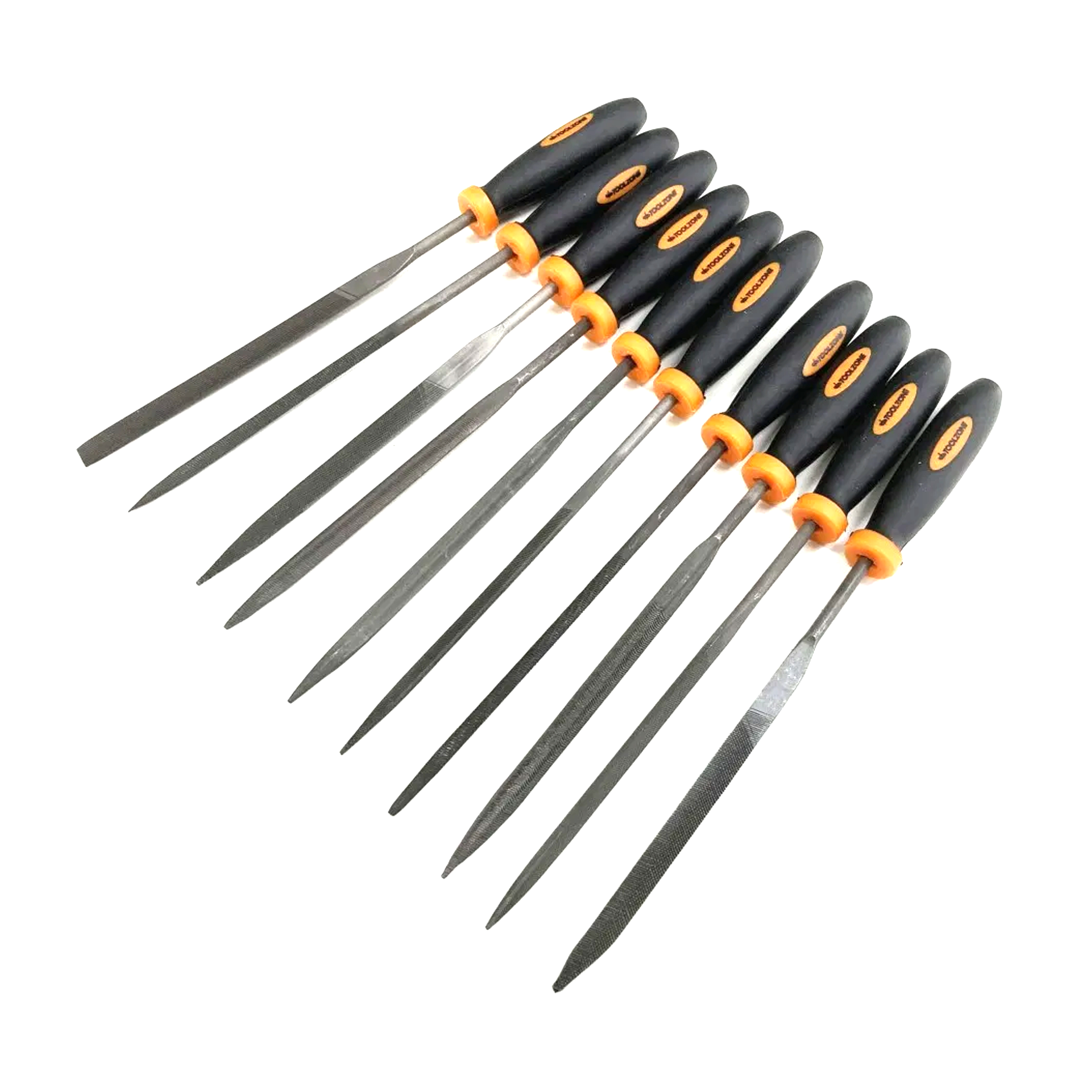 NEEDLE FILE SET 10PC BEARING STEEL VARIOUS SHAPES WITH POUCH - TOOLZONE KDPWW084 thumbnail 3
