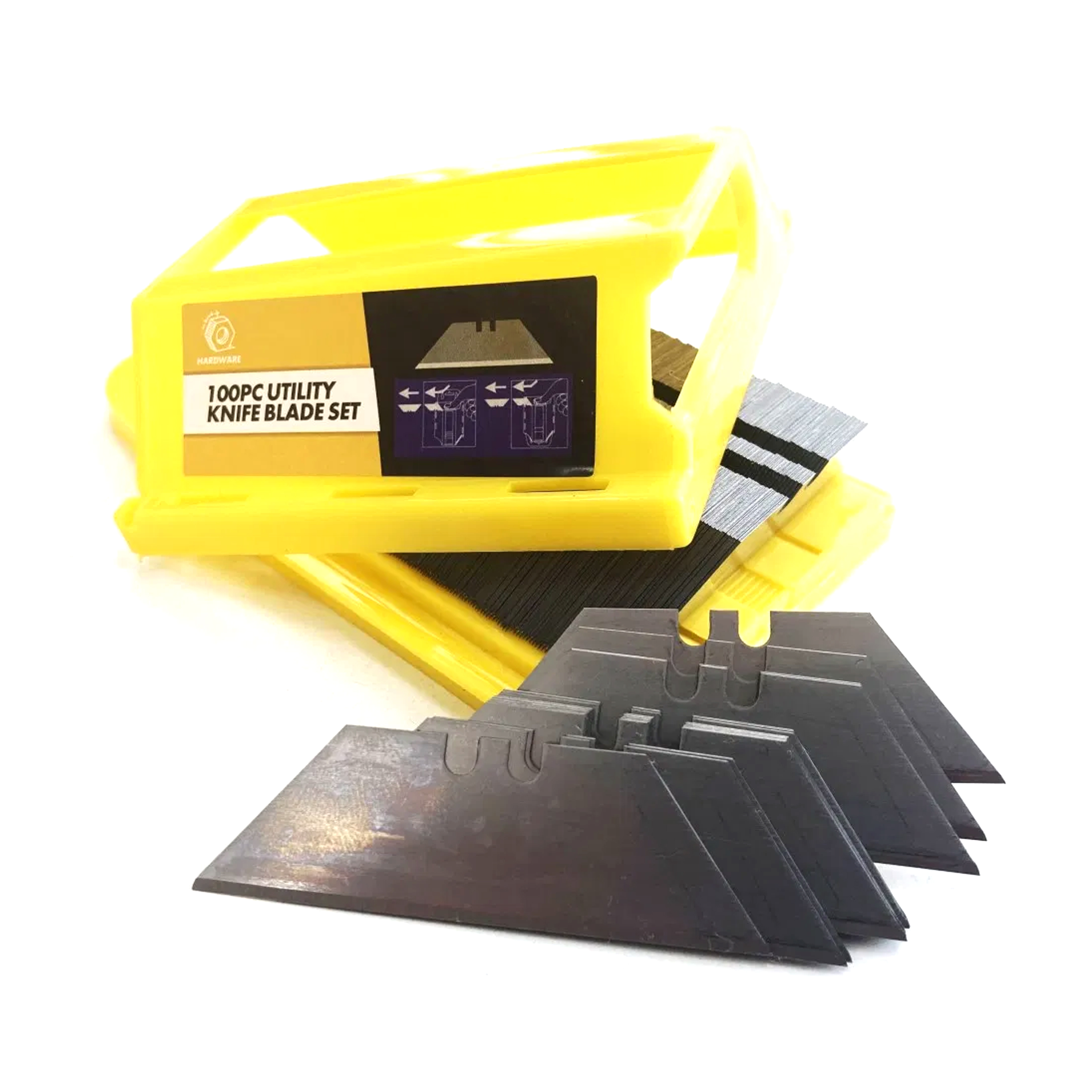 UTILITY KNIFE BLADES HEAVY DUTY 100pc IN DISPENSER - TOOLZONE KDPKN053 thumbnail 4