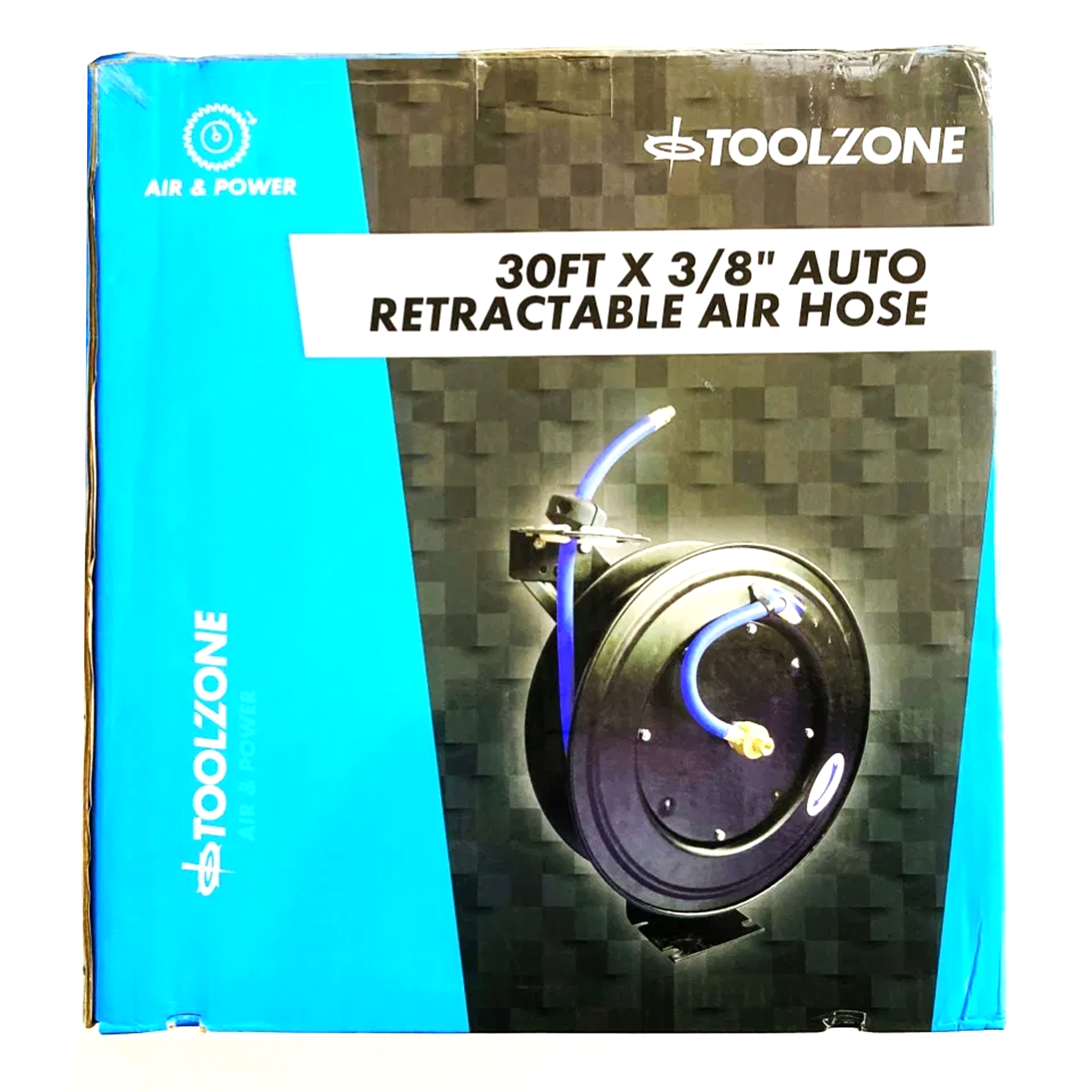 RETRACTABLE AIR HOSE 30ft 3/8 WORKING PRESSURE 300psi AUTO REWIND - TOOLZONE KDPAT102 thumbnail 2