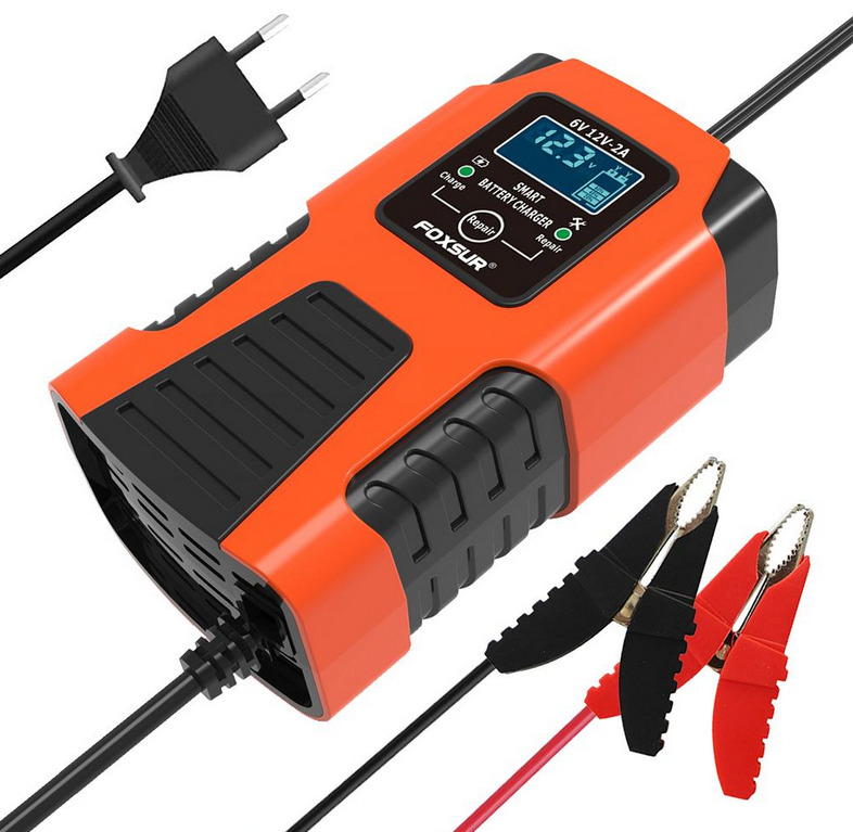 BATTERY CHARGER 12V / 6V 2A, REPAIR MODE RE-ENERGISE BATTERIES