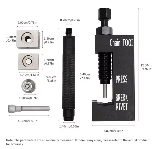 CHAIN BREAKER PRESS RIVETER 520-530 08-0470 thumbnail 4