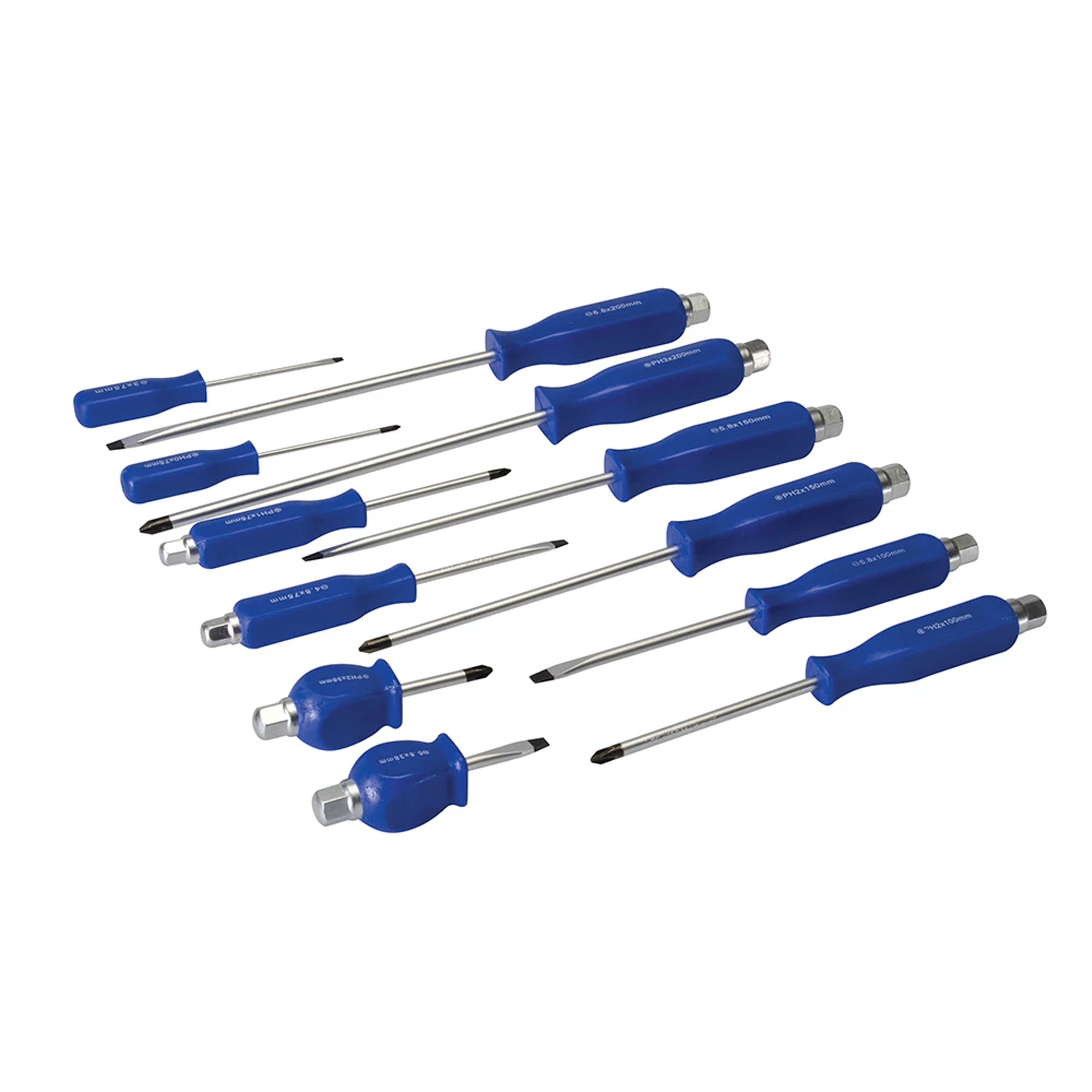 SCREWDRIVER SET HEX SHANK 12PC BLUE - TOOLZONE KDPSD190 thumbnail 3