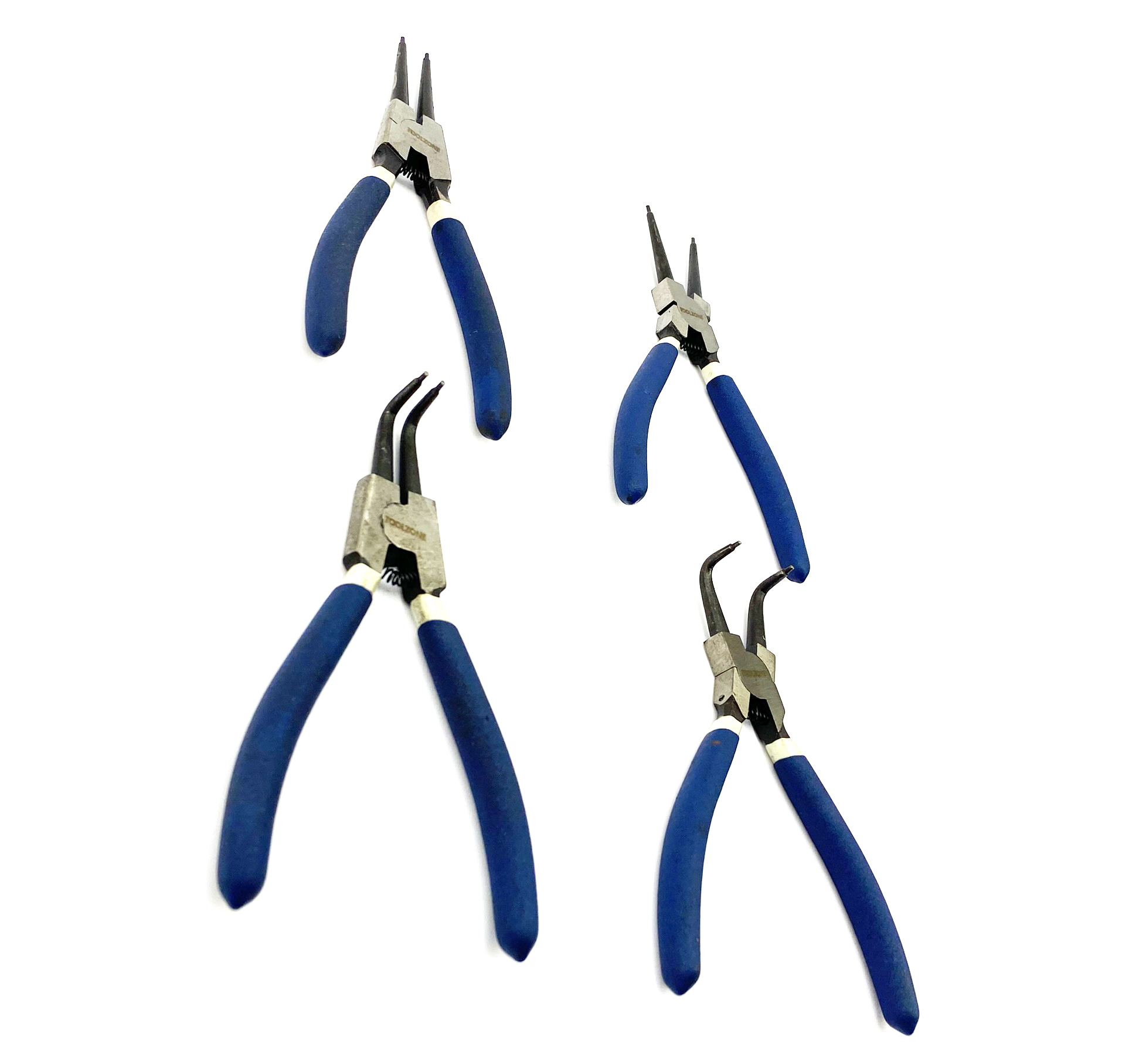 CIRCLIP PLIERS SET 4PC 7 INTERNAL AND EXTERNAL STRAIGHT AND BENT - TOOLZONE KDPPL241 thumbnail 3