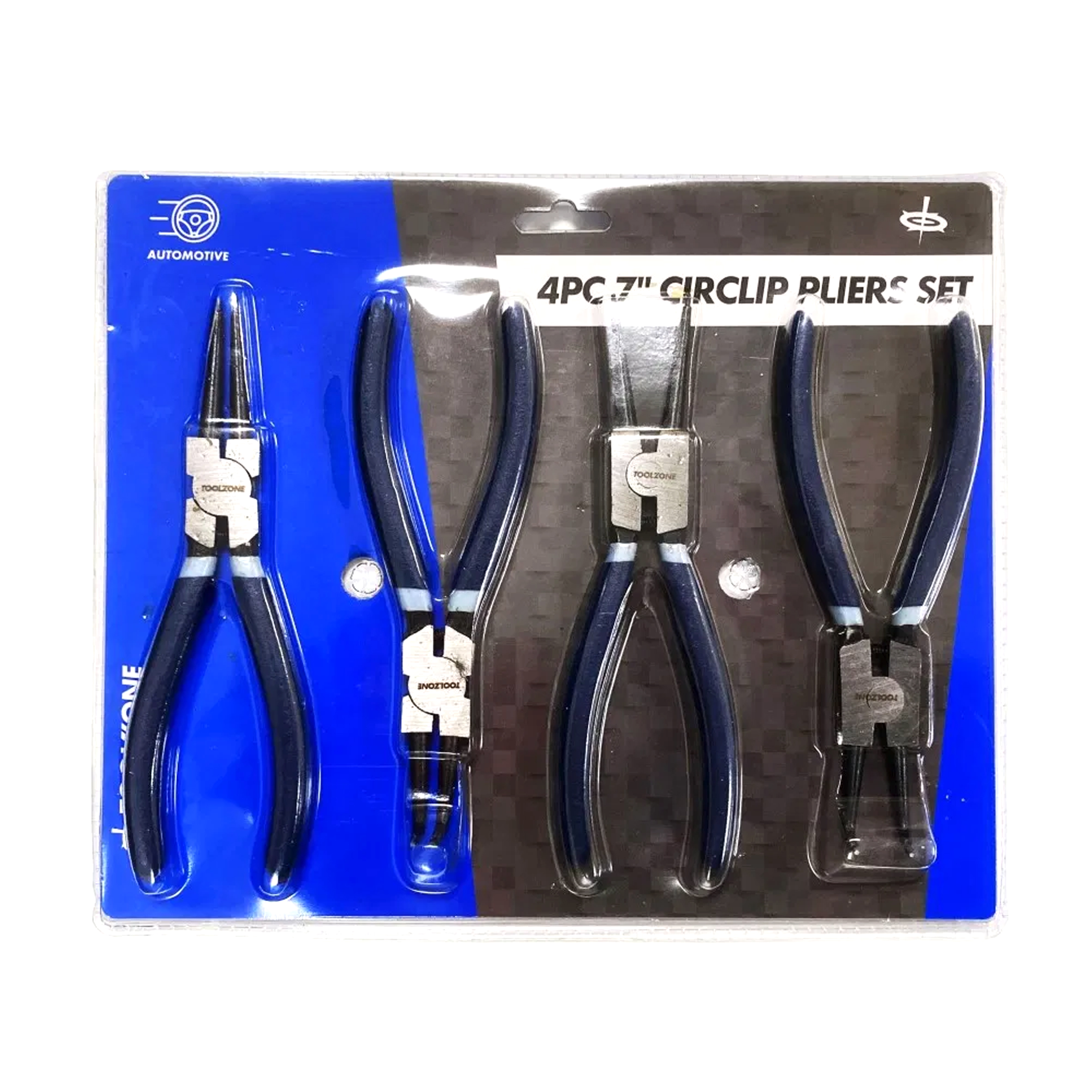 CIRCLIP PLIERS SET 4PC 7 INTERNAL AND EXTERNAL STRAIGHT AND BENT - TOOLZONE KDPPL241 thumbnail 4