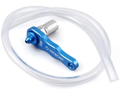 MINI BLEEDER 8mm HYDRAULIC BRAKE & CLUTCH TOOL ALUMINIUM BLUE image 1