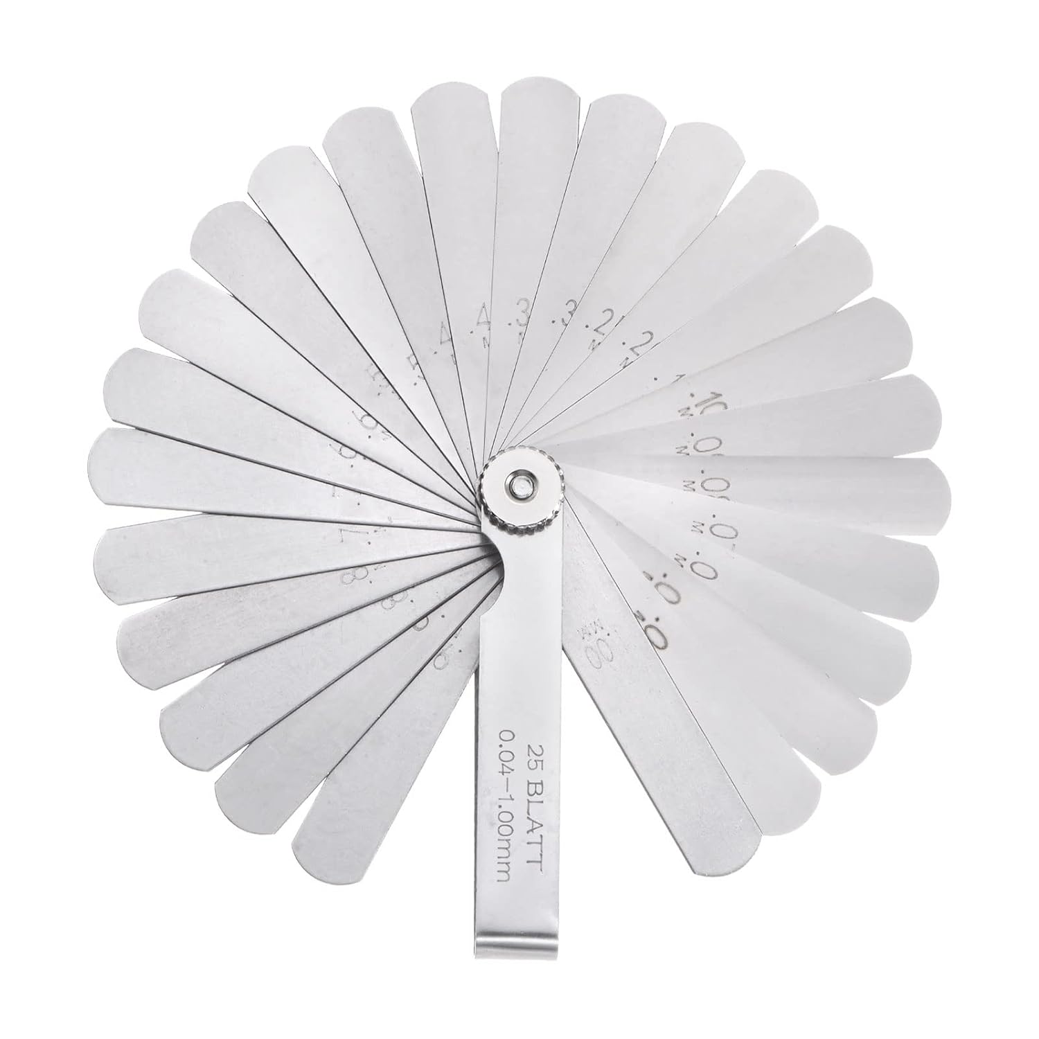 FEELER GAUGE 25 BLADE METRIC SET 0.04mm TO 1.00mm 89x25mm BLADES
