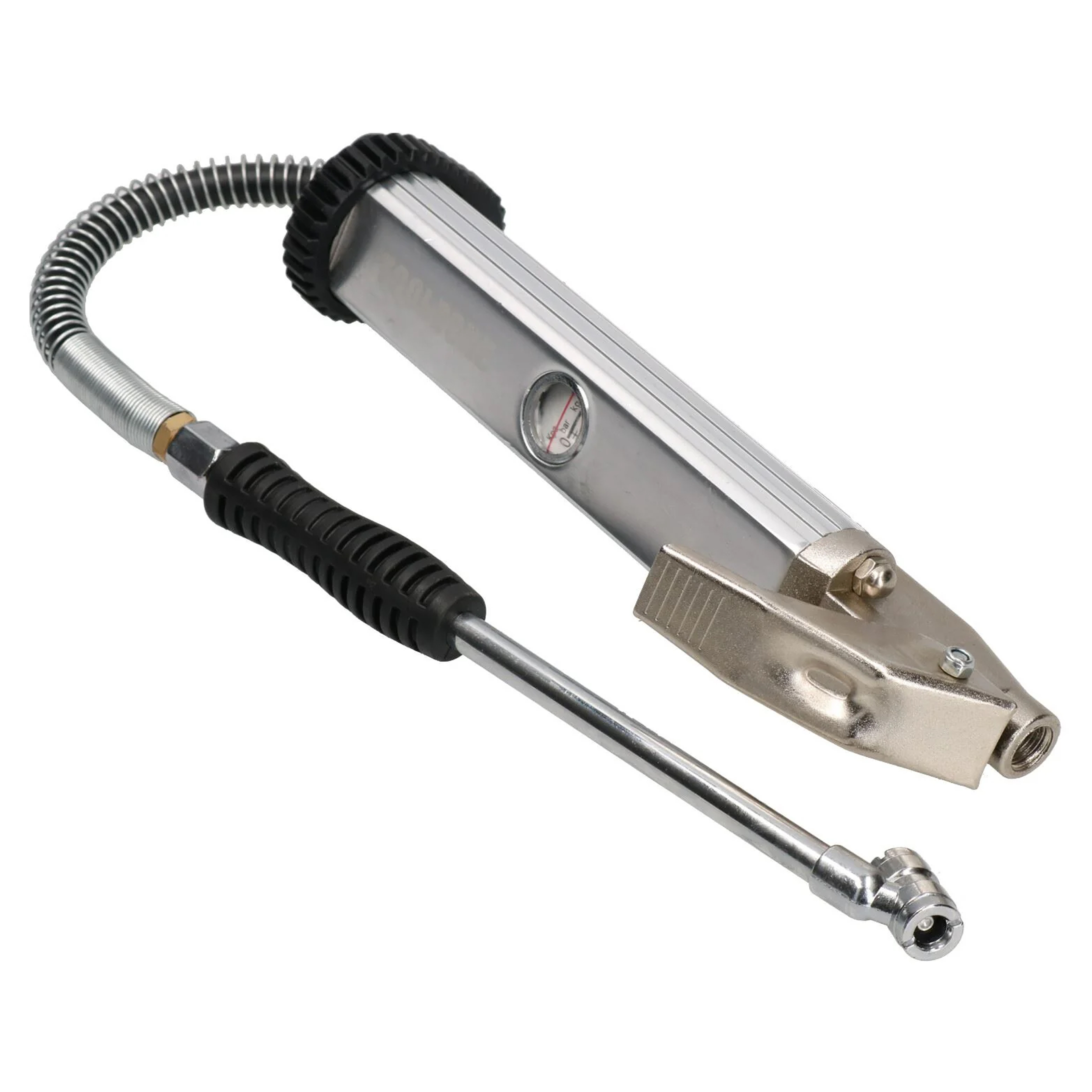 TYRE INFLATOR FORECOURT 0-160 psi ALUMINIUM BODY WITH GAUGE - TOOLZONE KDPAT103 thumbnail 2