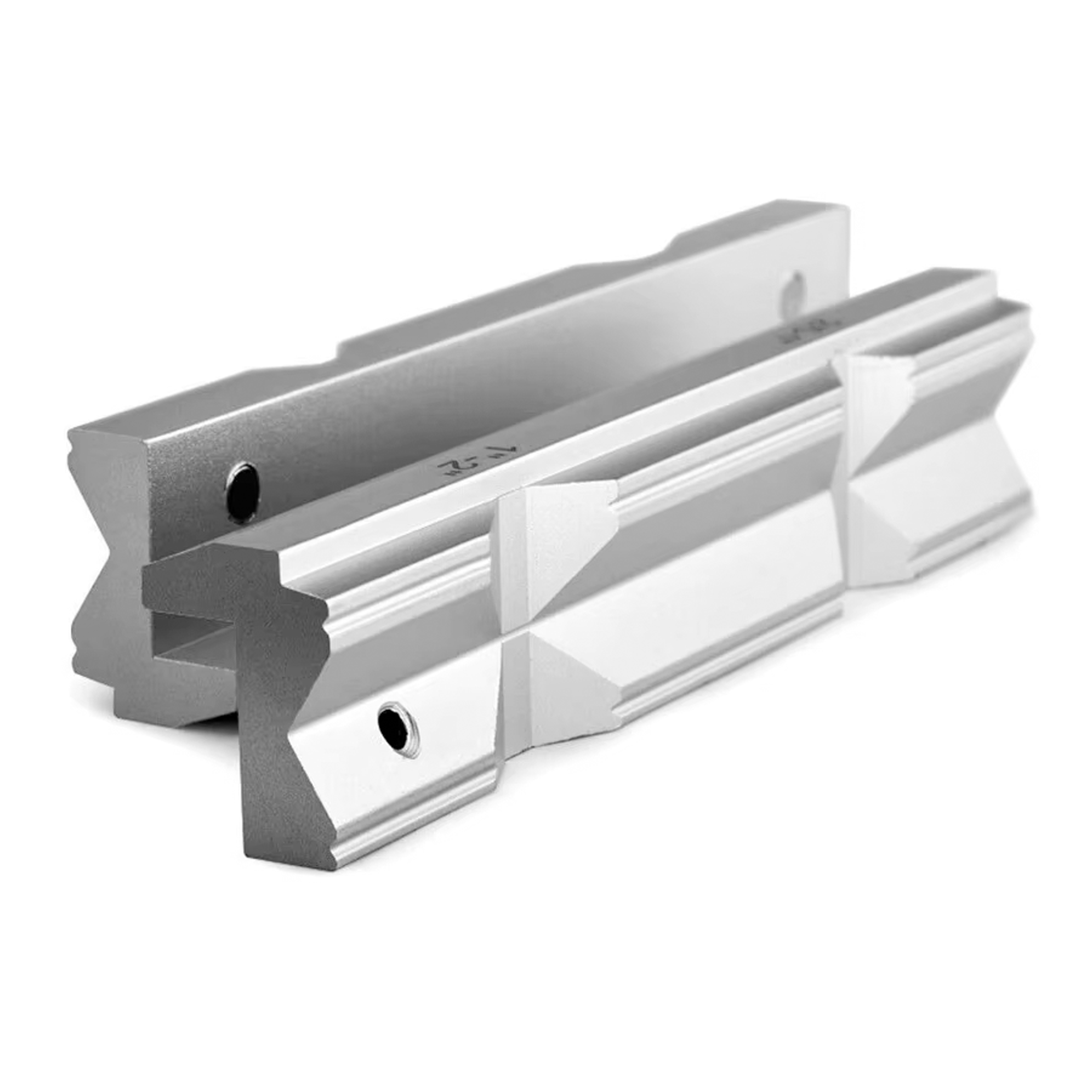 2Pcs 6 V-CLIP CNC MILLING STEEL VISE HARD JAW FIXTURE ALUMINIUM ALLOY image 1