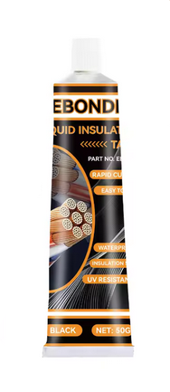 LIQUID ELECTRICAL TAPE RUBBER INSULATING CABLE WIRE COAT ADHESIVES SEALER BLACK 50g image 1