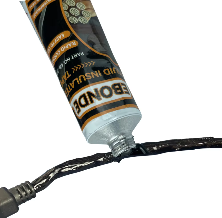 LIQUID ELECTRICAL TAPE RUBBER INSULATING CABLE WIRE COAT ADHESIVES SEALER BLACK 50g thumbnail 2