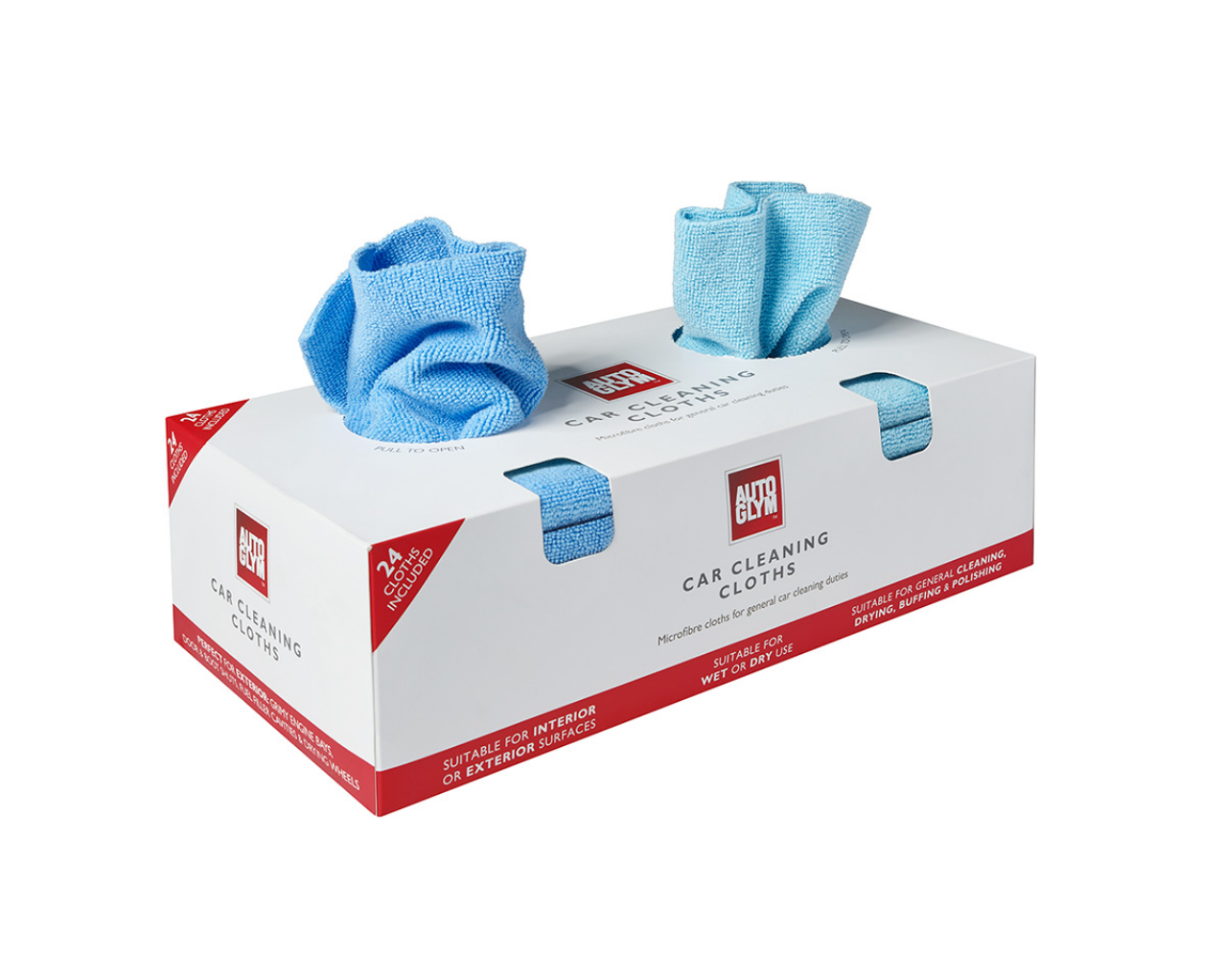 CLEANING CLOTHS AUTOGLYM CCCLOTH24 24 PACK MICROFIBRE 32 cm X 32 cm 250 GSM image 1