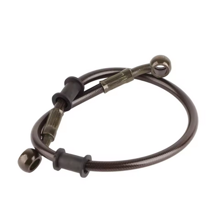 BRAIDED STEEL BRAKE OIL HOSE LINE UNIVERSAL 120cm 47.20 BLACK HYDRAULIC BRAKE PIPE