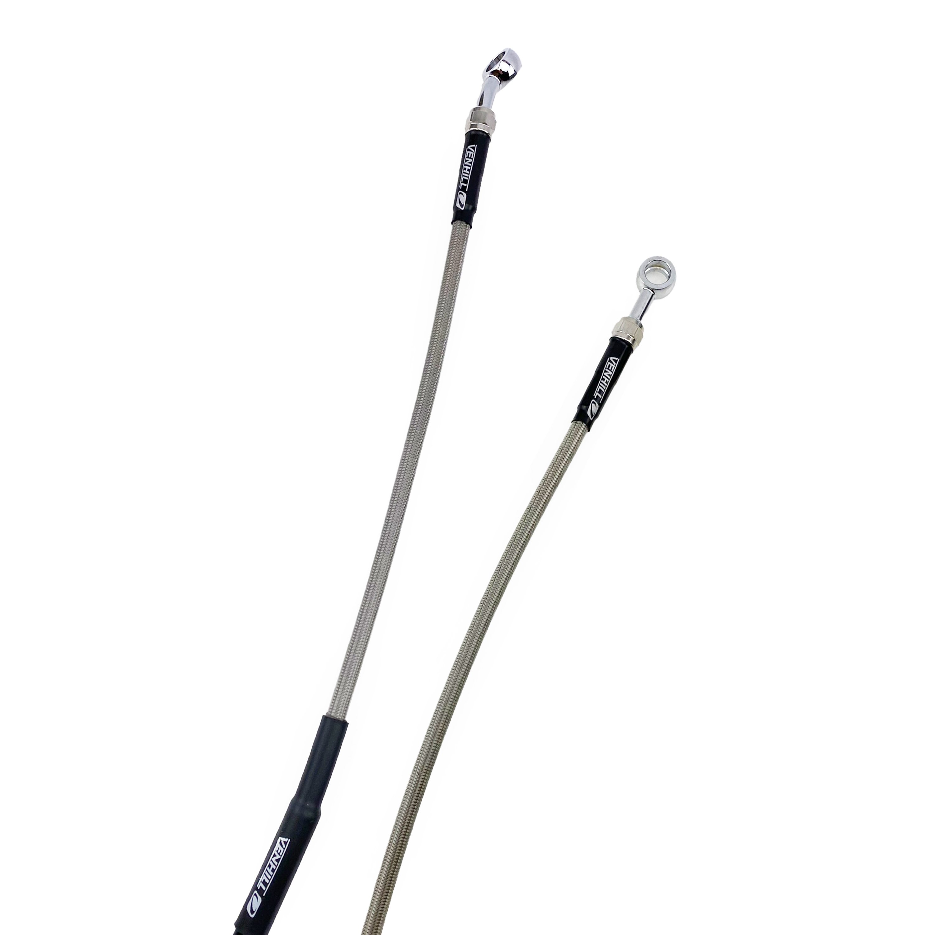 HOSE FRONT BRAKE SILVER / BLACK, MC125/250 2024-25 GAS GAS, VENHILL G06-1-011/P-CL image 1
