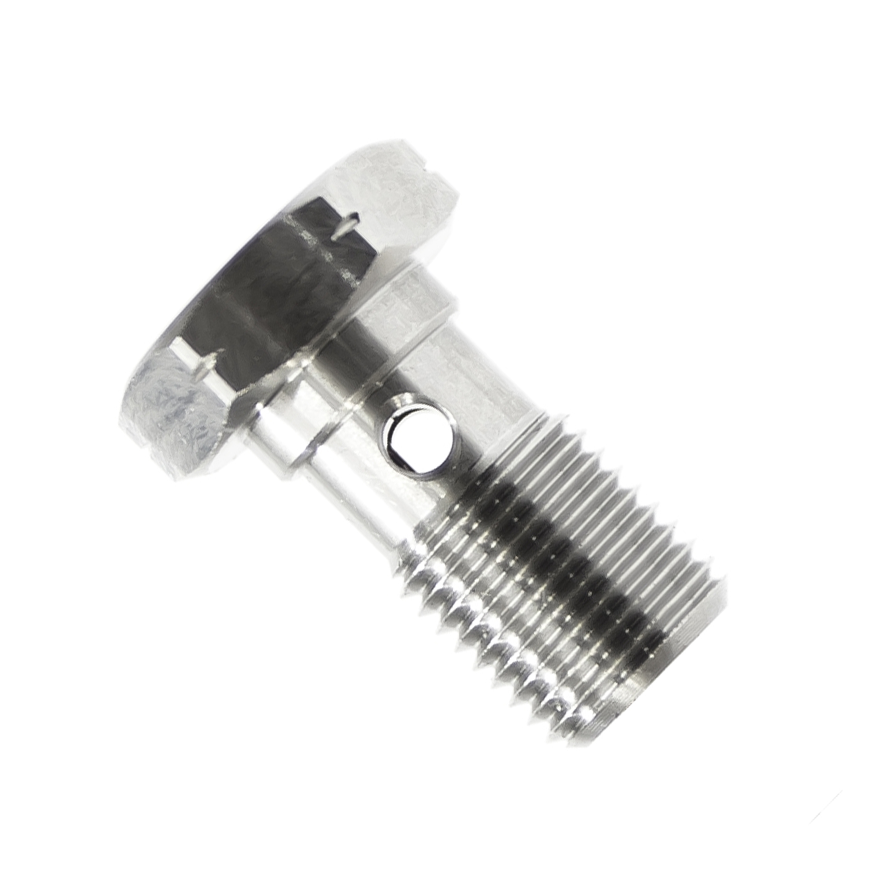 BANJO BOLT M10x1.25 SILVER PLATED CARBON STEEL, 25MM LONG, 992-03-32LZ1 image 1