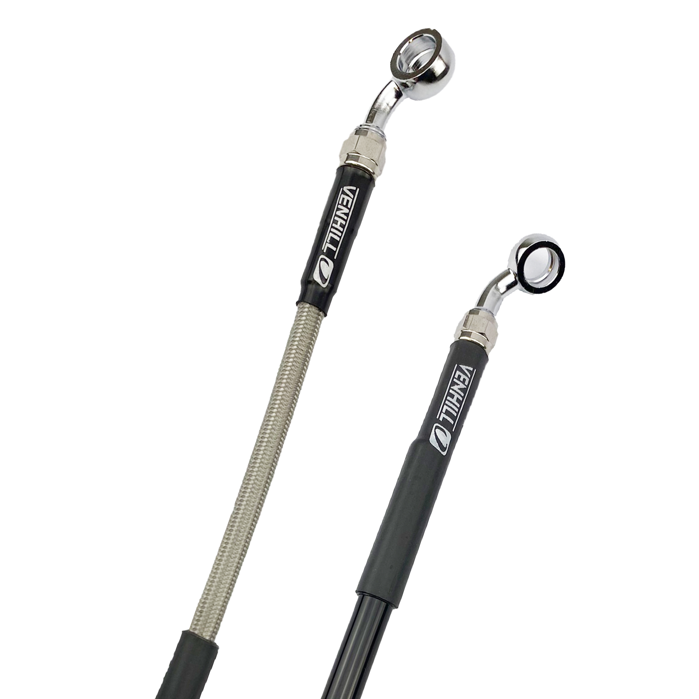 HOSE REAR BRAKE SILVER / BLK, VENHILL H02-2-049/P, CRF250R 2025, CRF450R 2023-25 image 1