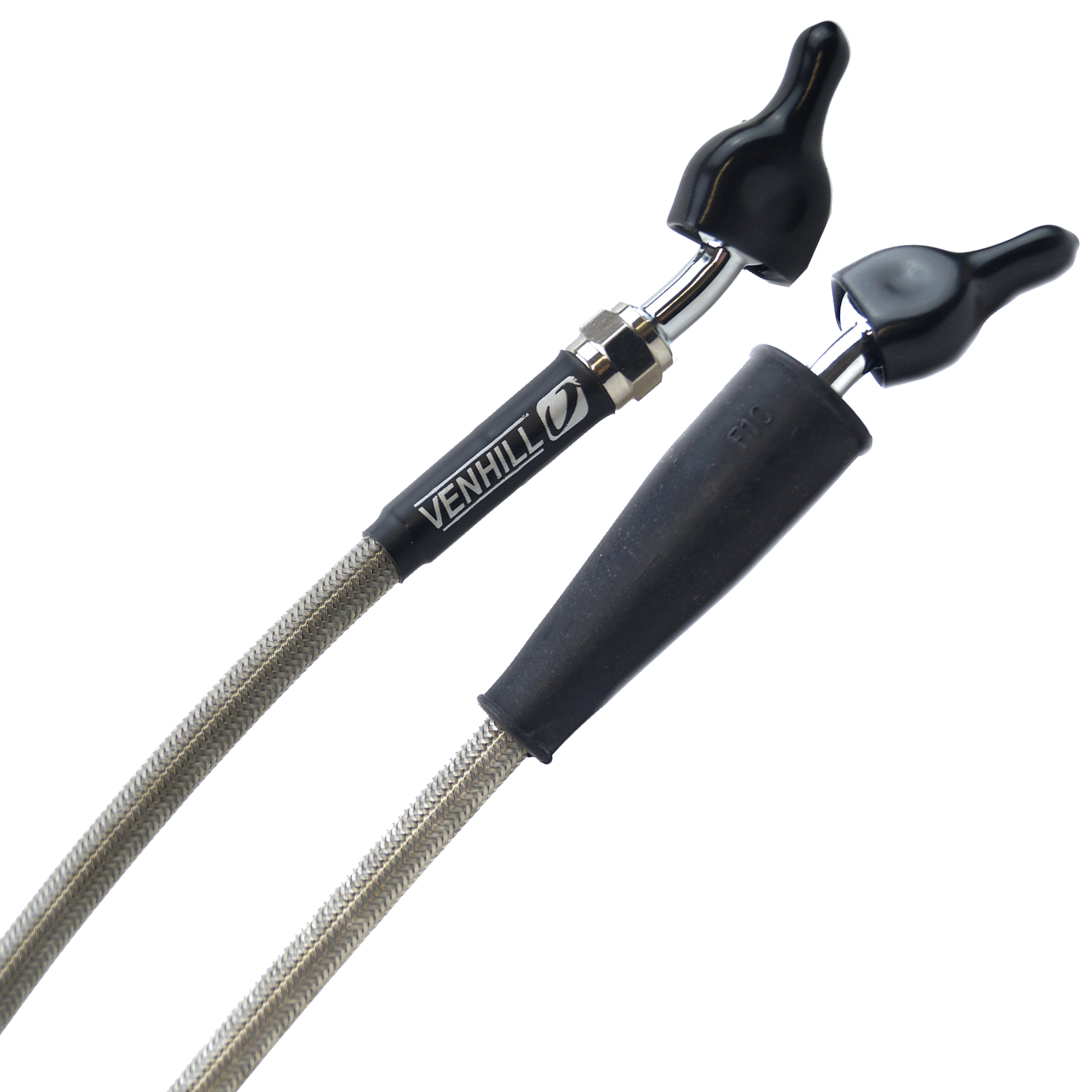 HOSE FRONT BRAKE SILVER / BLK, VENHILL Y01-1-073/P-CL image 1