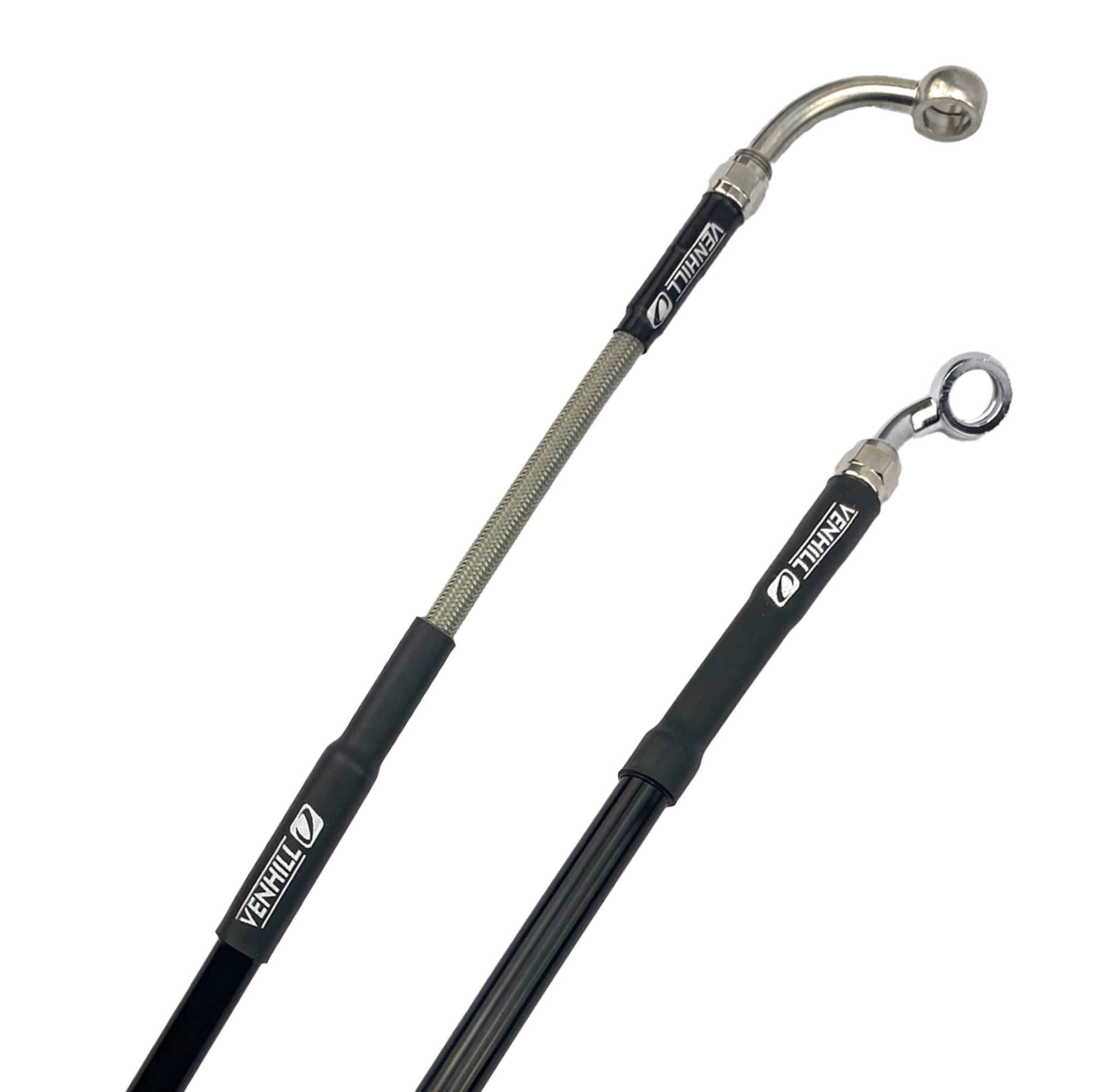 HOSE REAR BRAKE SILVER / BLK, VENHILL B05-2-004/P-CL, BETA image 1