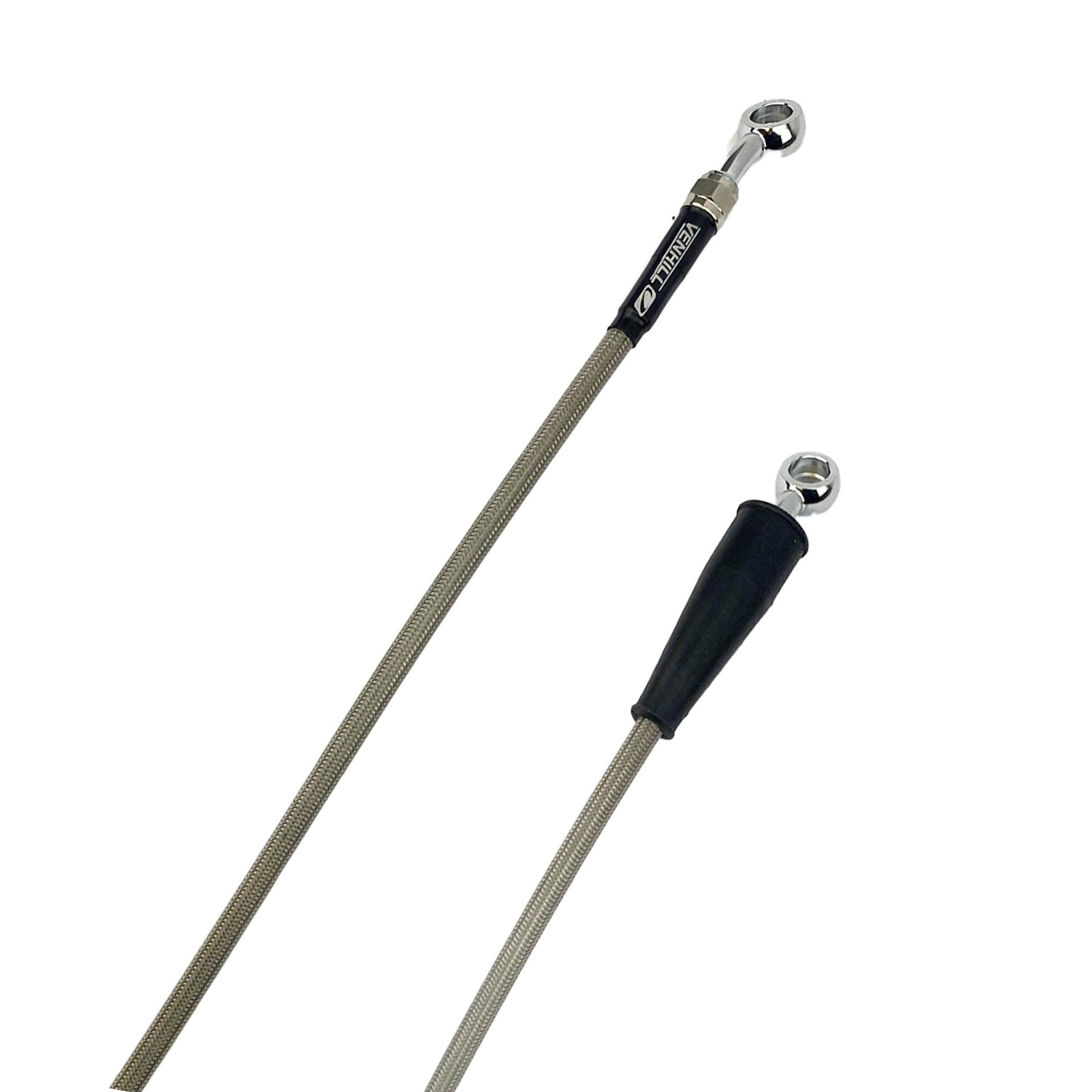 HOSE FRONT BRAKE SILVER / BLK, VENHILL B05-1-007/P-CL, BETA image 1