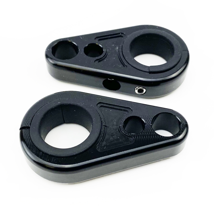 Cable Hose Clamp Set Black Aluminium 20-25mm (Pack of 2) thumbnail 7