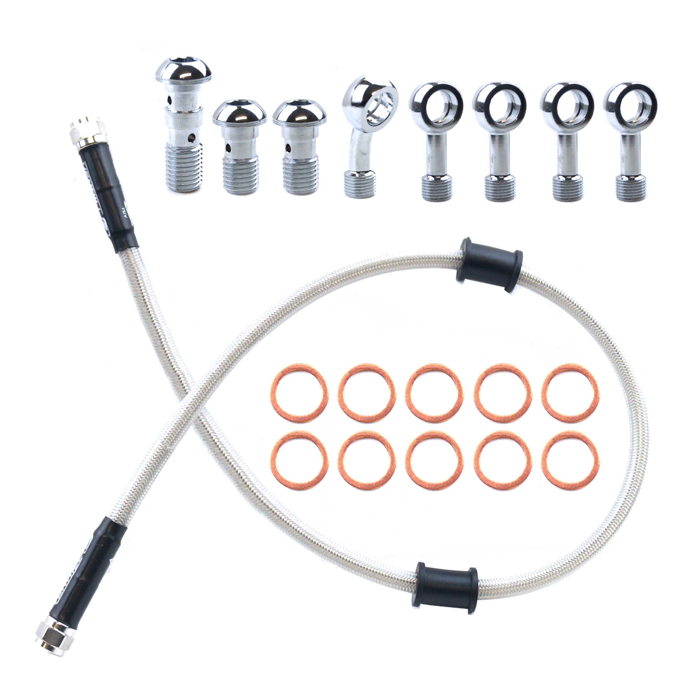 HOSE FRONT CBR600 01-03 2pcs, VENHILL HON-6016F BRAKE image 1
