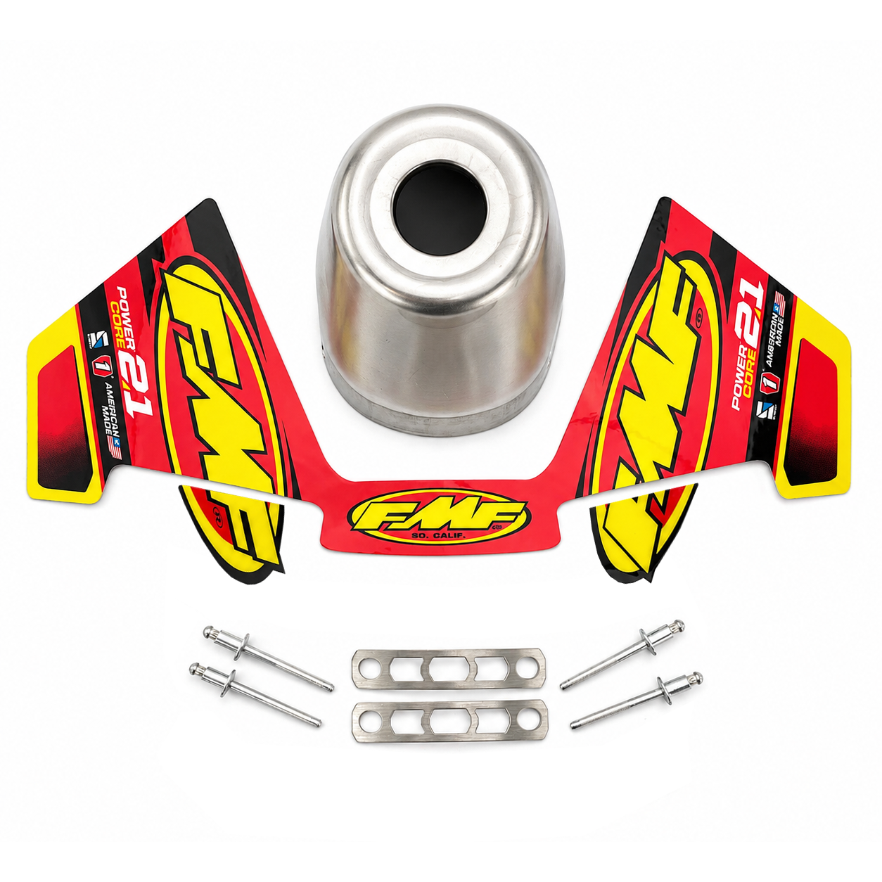 POWERCORE 2.1 REPLACEMENT SLASH CUT STAINLESS END CAP CONE 1.010 image 1