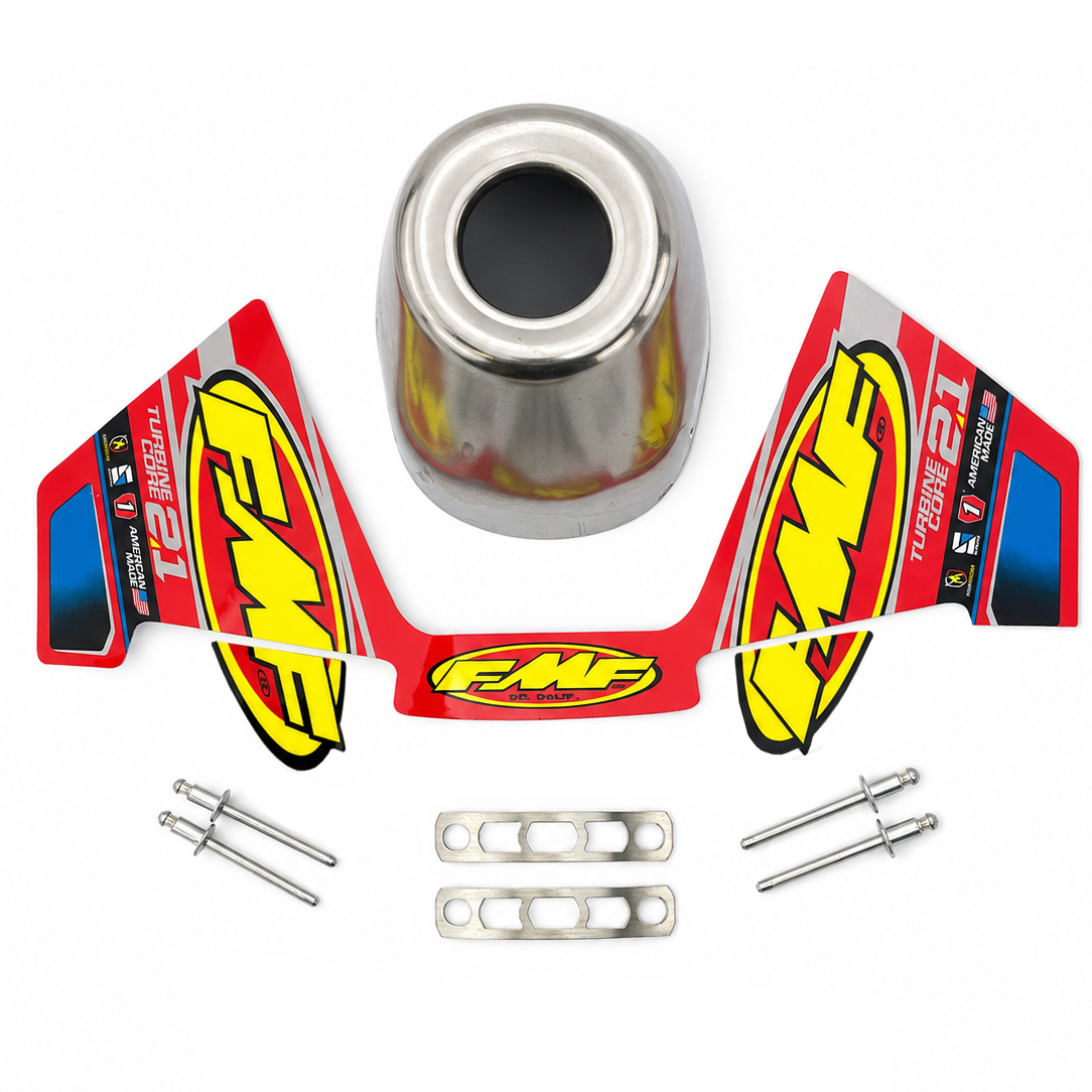 TURBINE CORE 2.1 REPLACEMENT SLASH CUT STAINLESS END CAP CONE 1.250 image 1