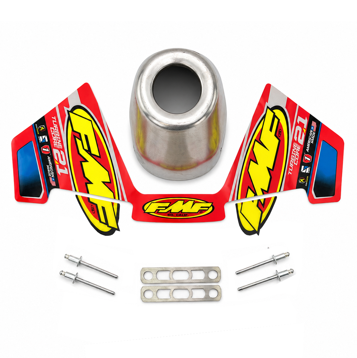 TURBINE CORE 2.1 REPLACEMENT SLASH CUT STAINLESS END CAP CONE 1.375 image 1