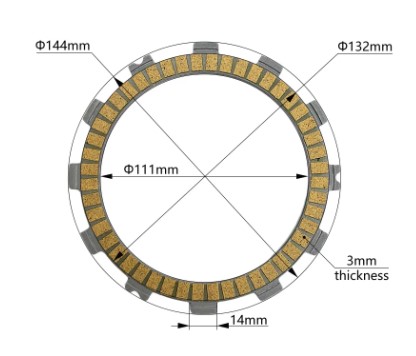 CLUTCH FRICTION PLATE SET 7 KTM 00-07 4ST 79532011000 59032011100 thumbnail 2