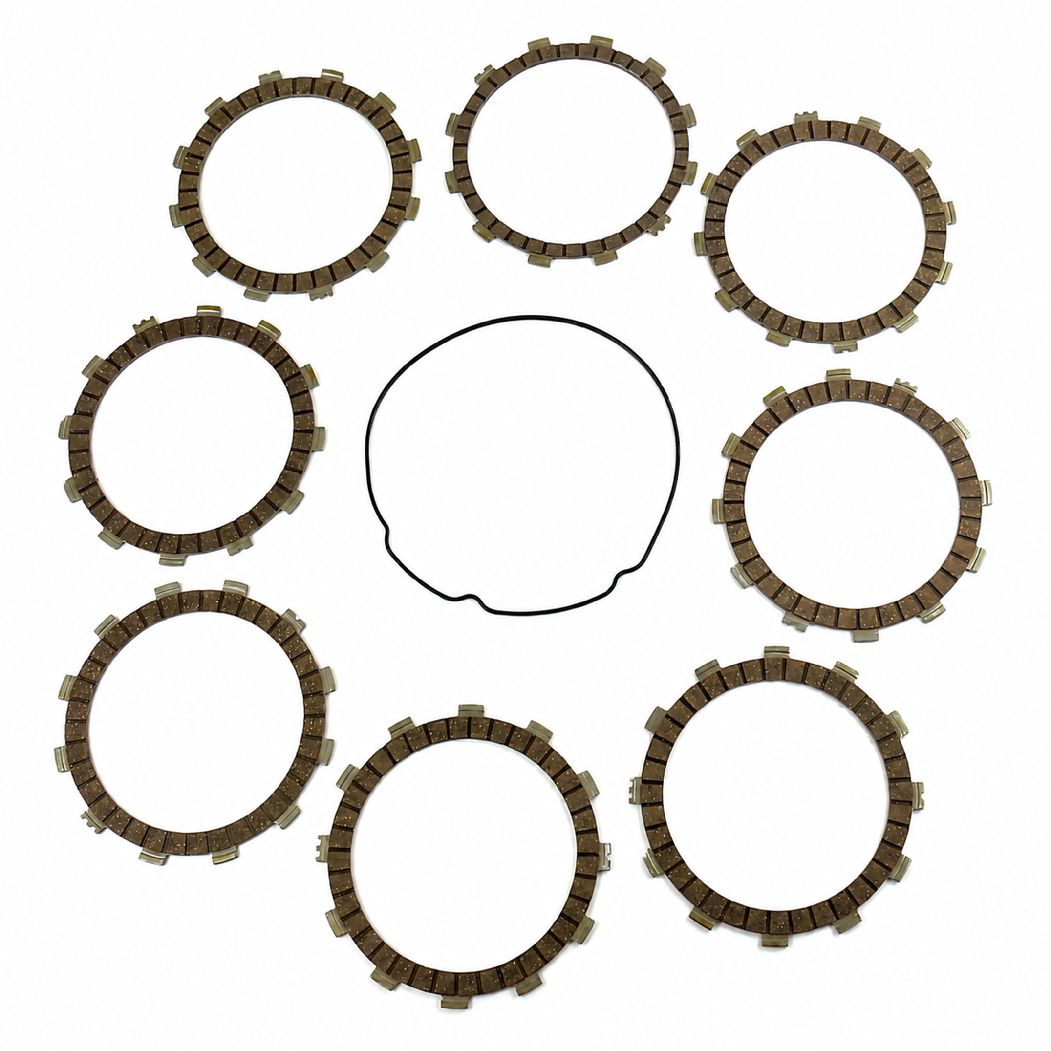 CLUTCH FRICTION PLATE SET BETA 450RR 11-14, ATHENA P40230003, WITH GASKET image 1